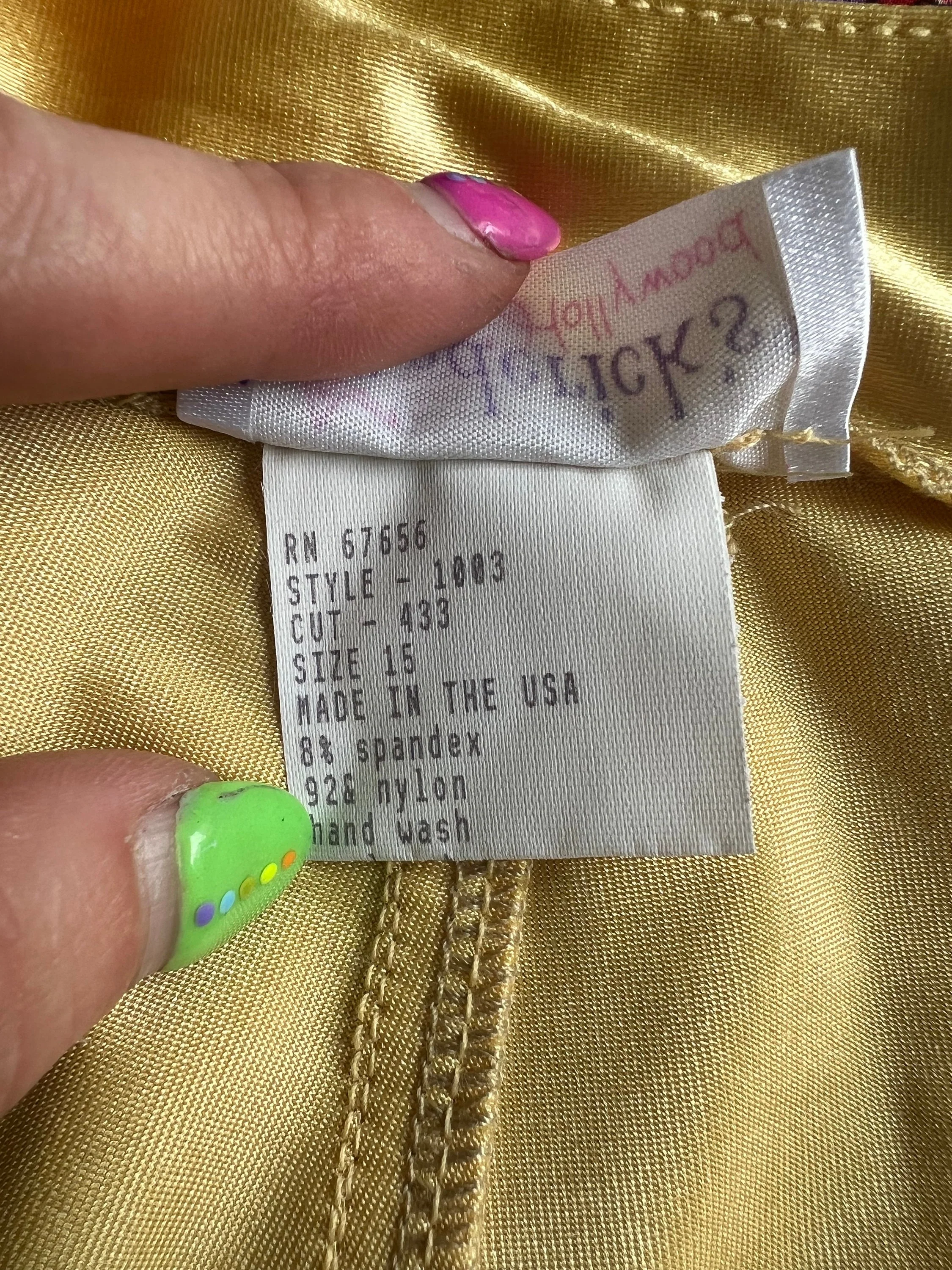 80s Gold Frederick’s of Hollywood Shiny Disco Pants Tapered Leg by Frederick’s of Hollywood - Image 10