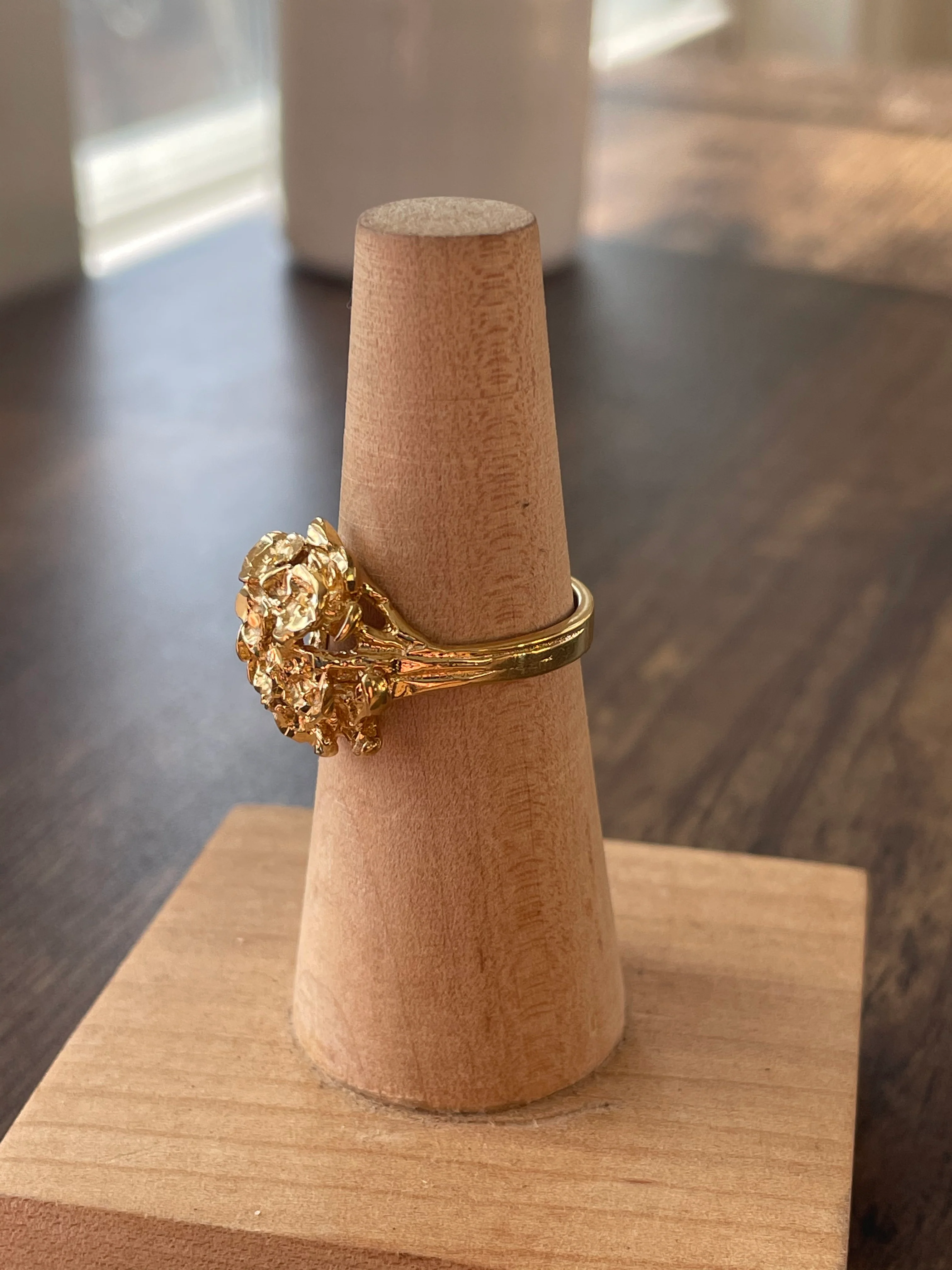 80s Gold Plated Cluster Ring By Lady Remington - Image 4