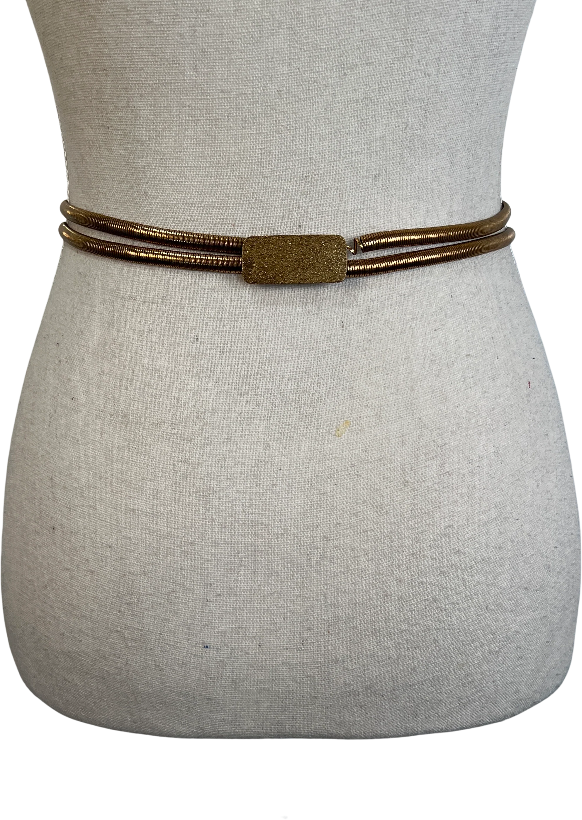 80s Gold Snake Chain Stretch Belt - Image 2