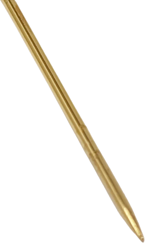80s Gold Tone Tassel End Straight Stick Lapel Pin - Image 2