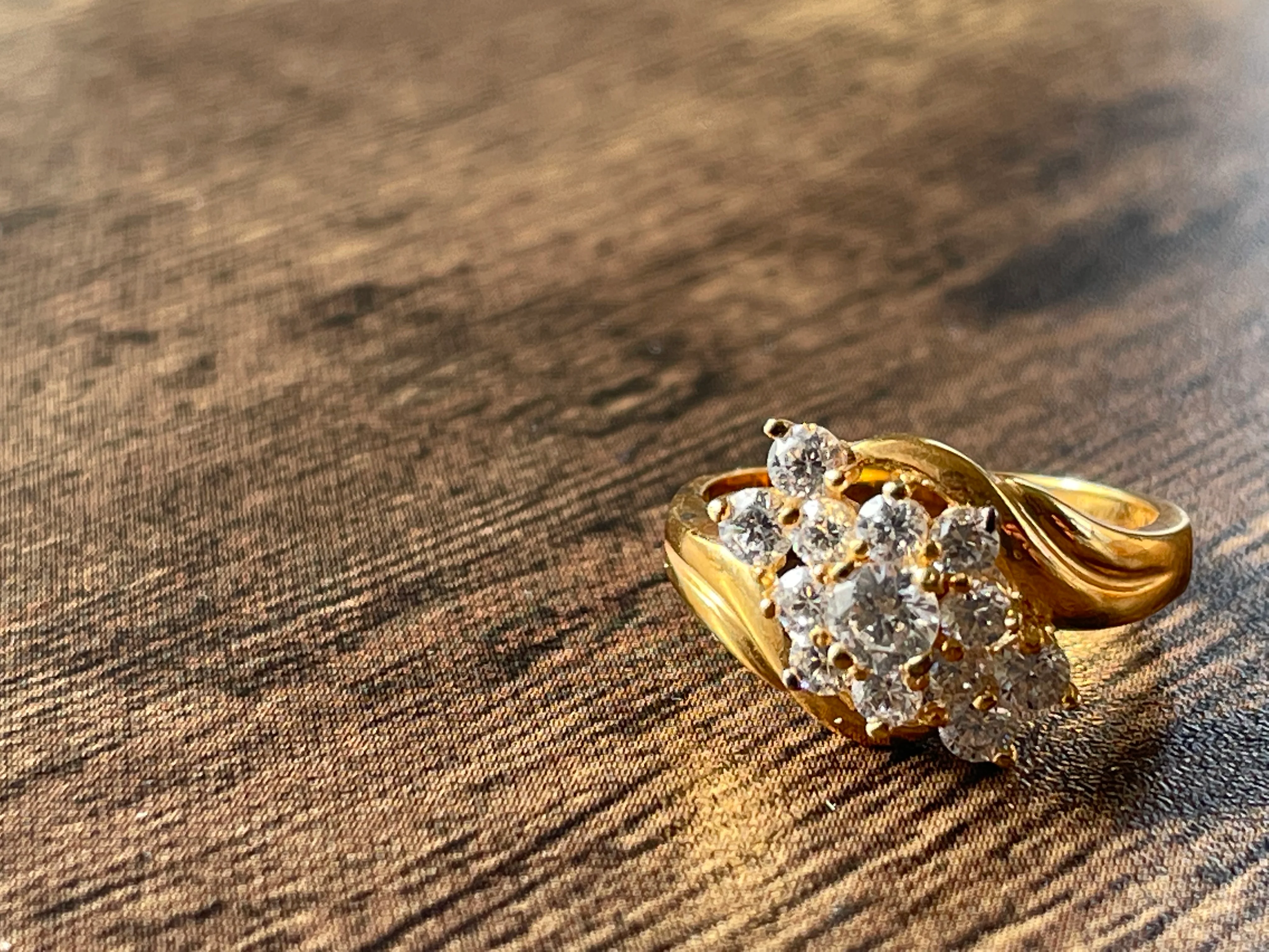 80s Gold Vermeil Cz Ring - Image 7