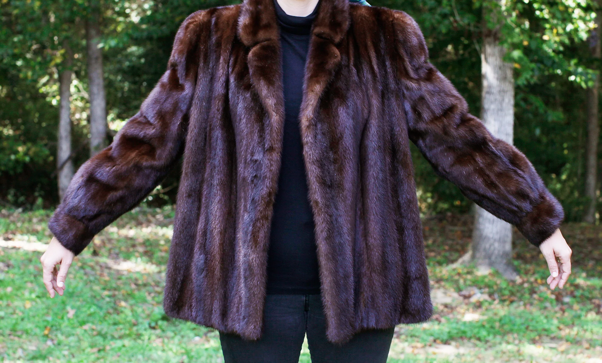 80s Gorgeous Mink A-line Jacket By Giorgio Sant' Angelo - Image 5