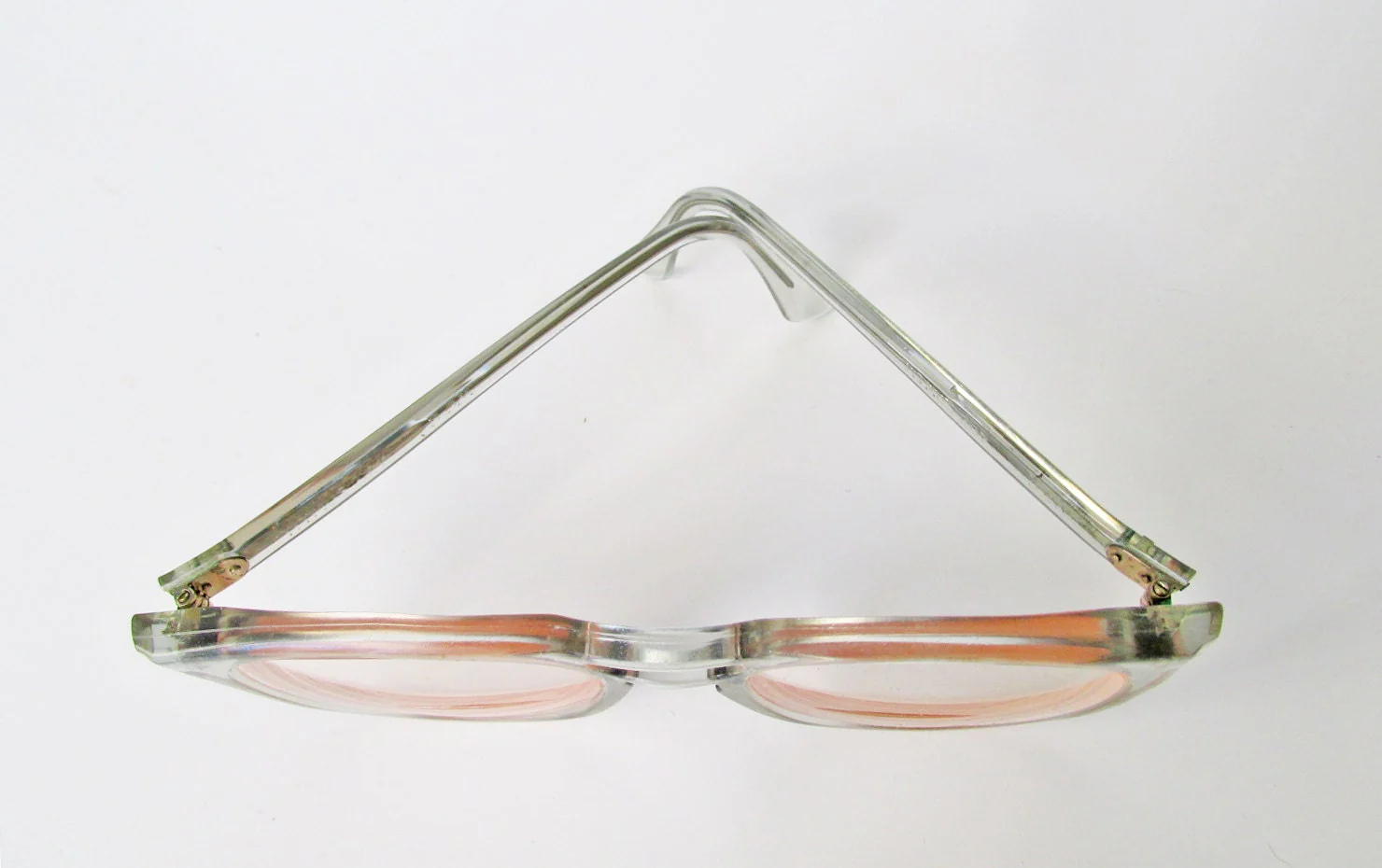 80s Gray Frame Eyewear Glasses with Pink Lenses - Image 3