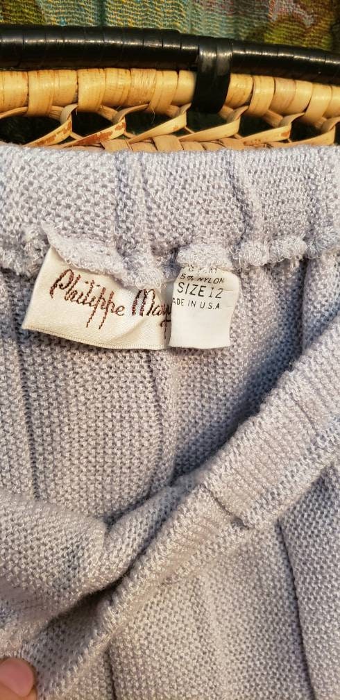 80s Gray Knit Pleated Skirt by Philippe Marques by Philippe Marques - Image 10