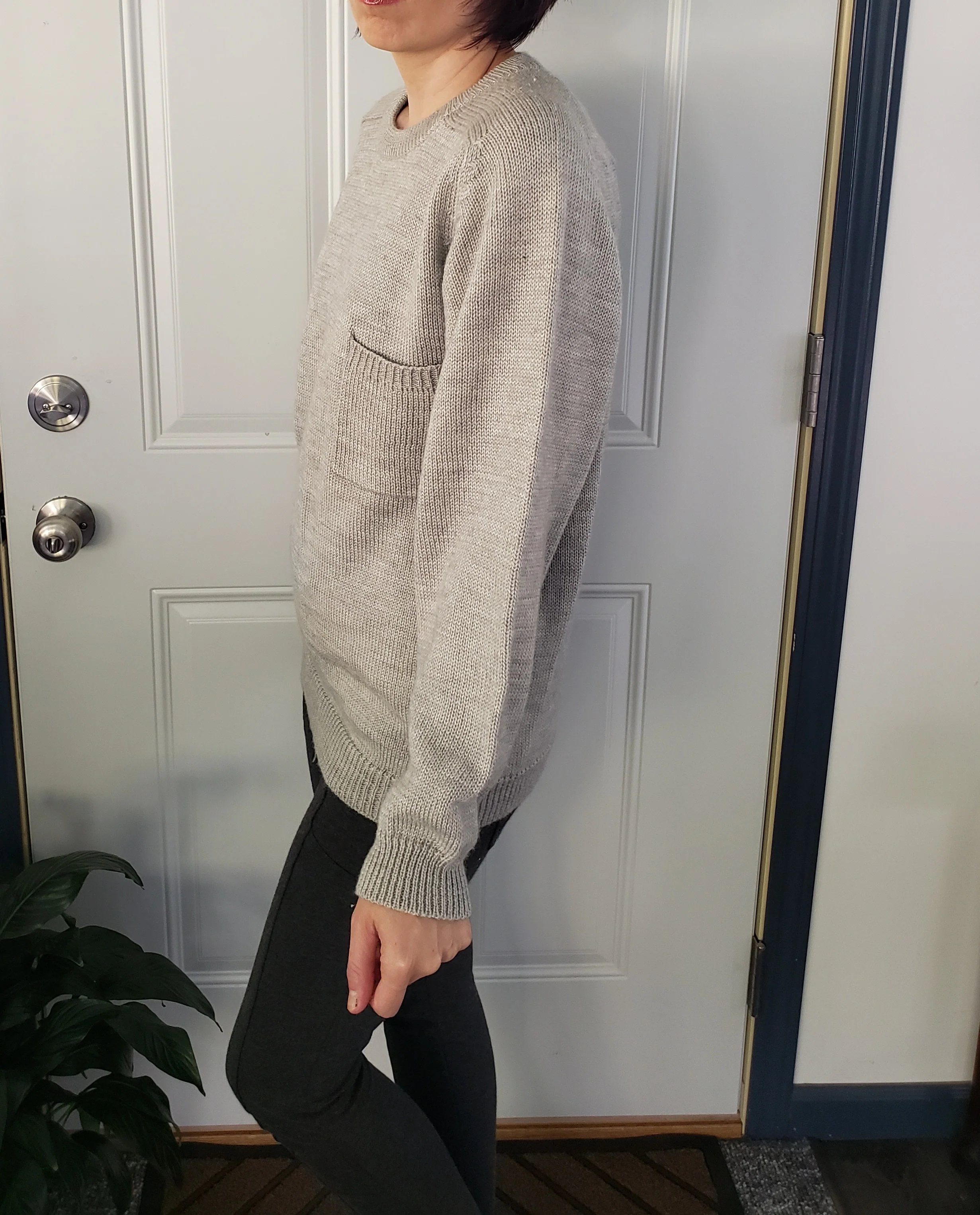 80s Gray Sweater With Pocket By Diane von Furstenberg - Image 4