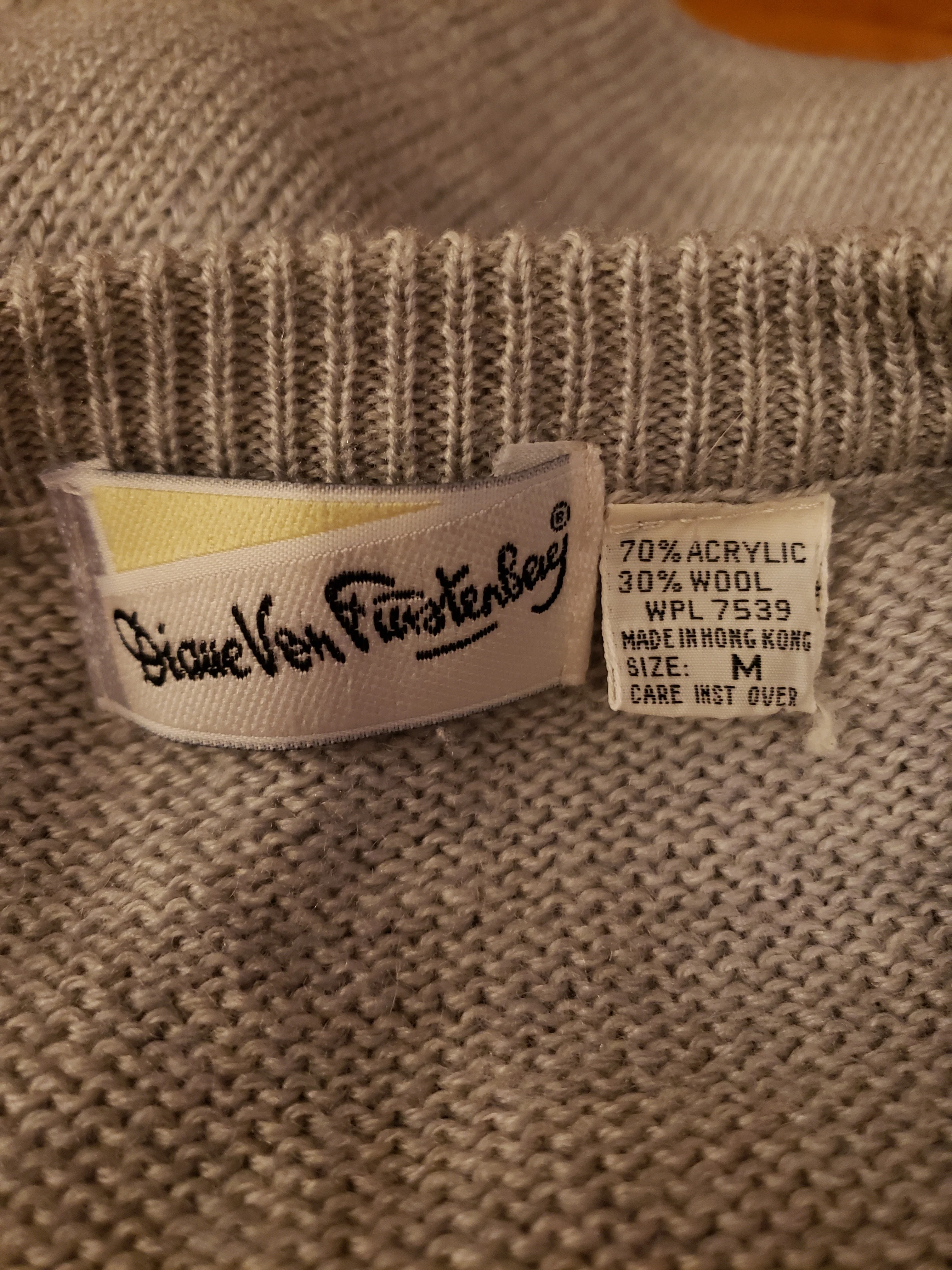 80s Gray Sweater With Pocket By Diane von Furstenberg - Image 5