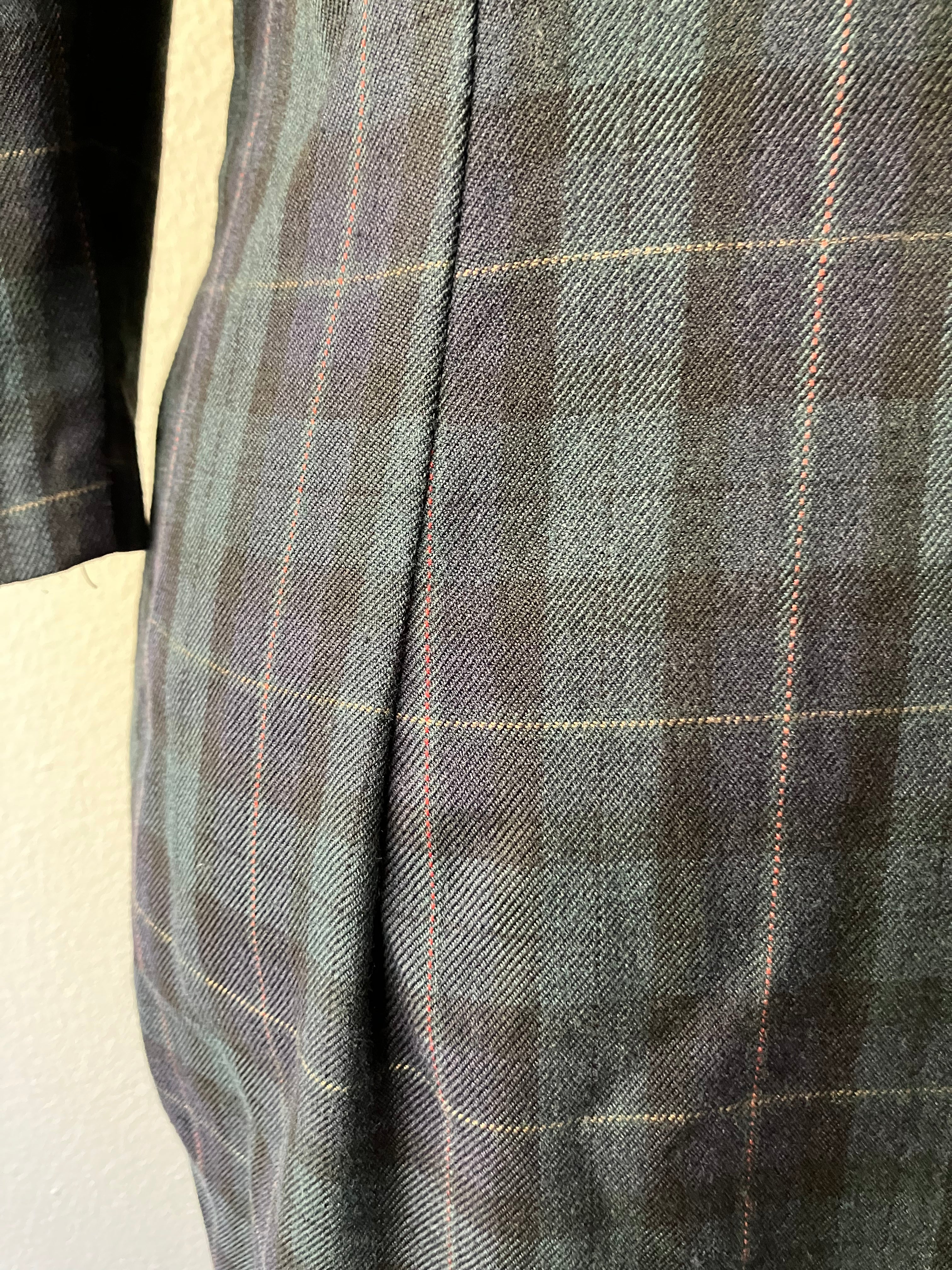 80s Green And Blue Tartan Plaid Midi Dress By Whirlaway Frocks - Image 10