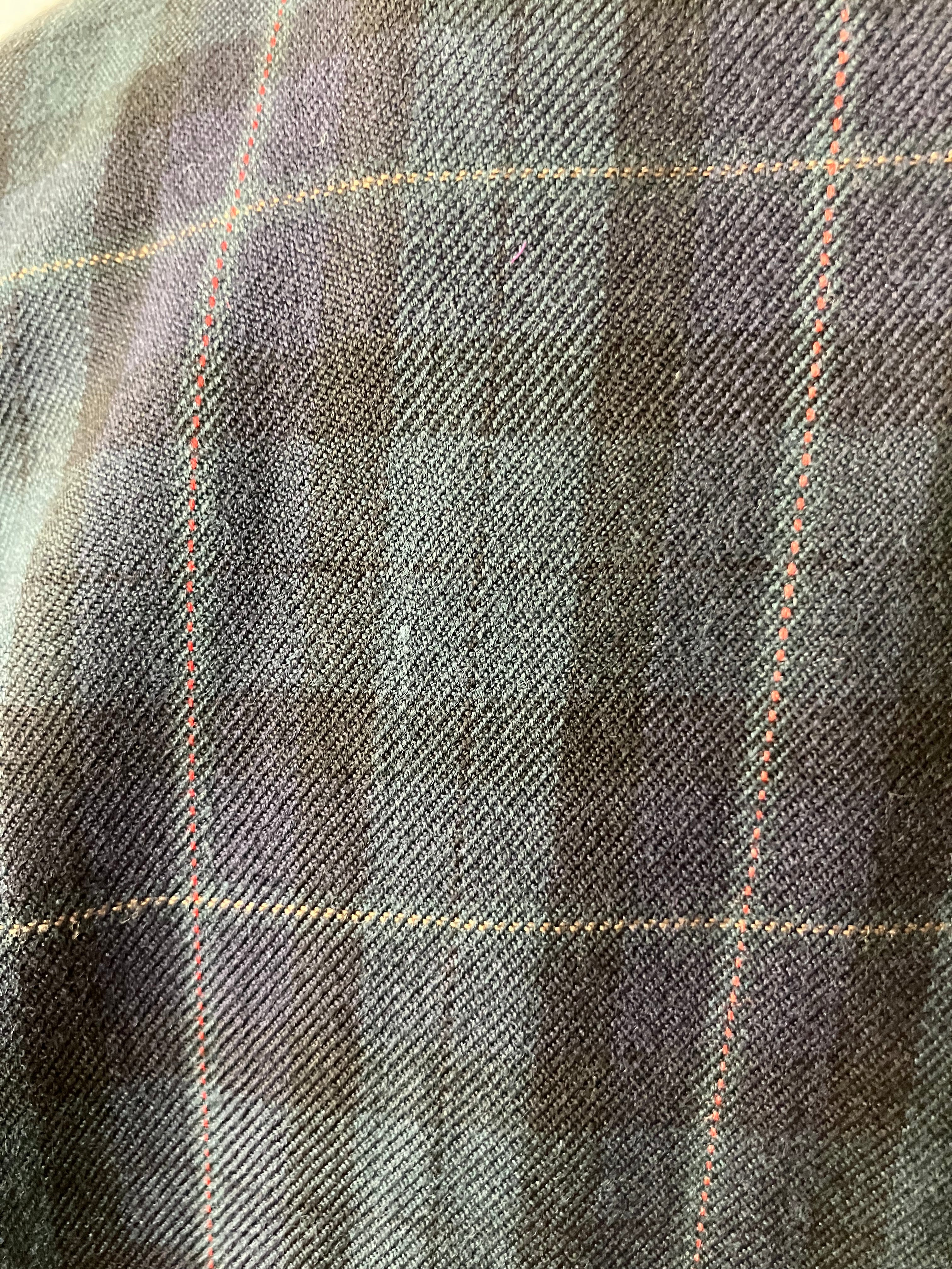 80s Green And Blue Tartan Plaid Midi Dress By Whirlaway Frocks - Image 11