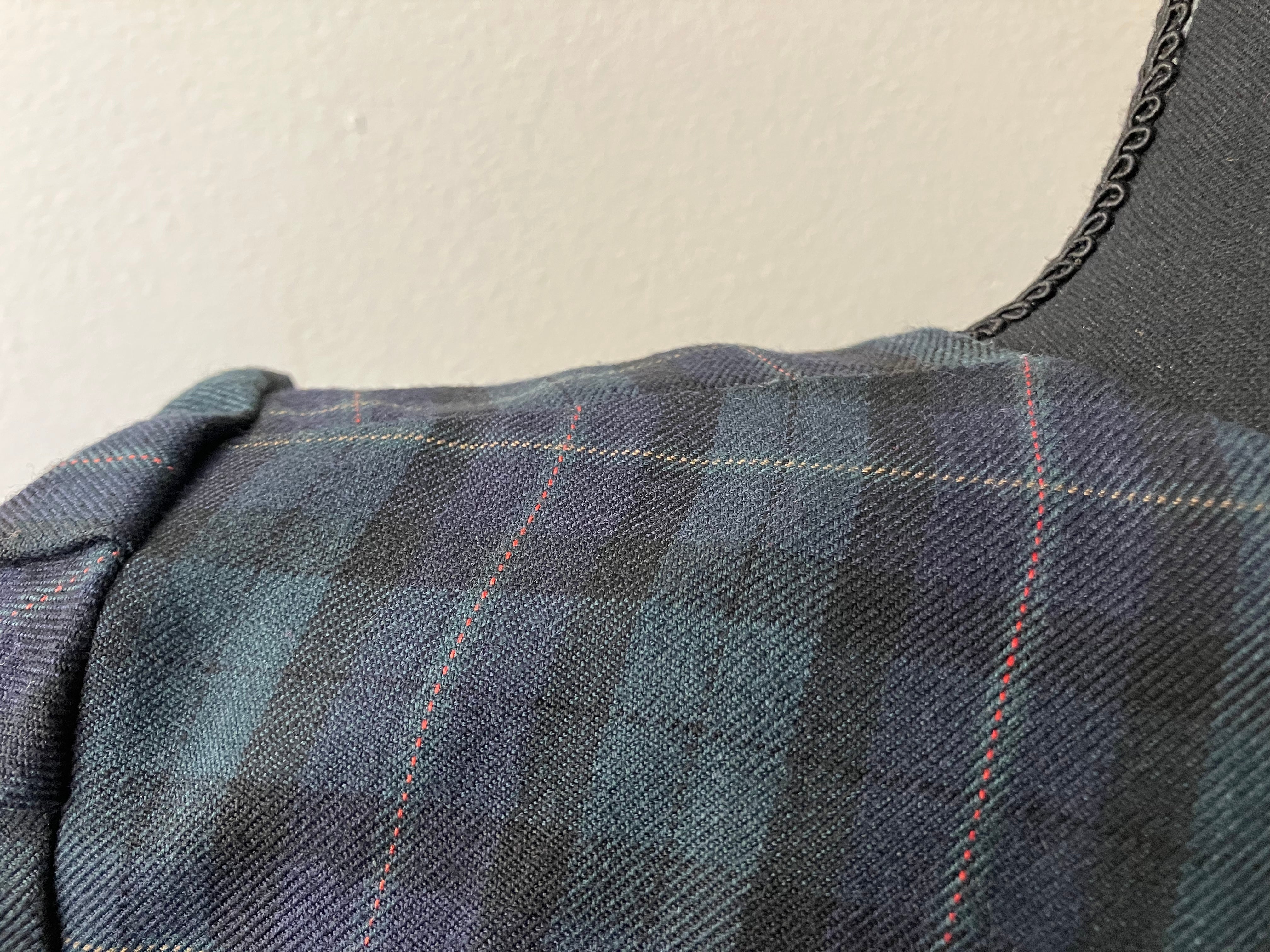 80s Green And Blue Tartan Plaid Midi Dress By Whirlaway Frocks - Image 8