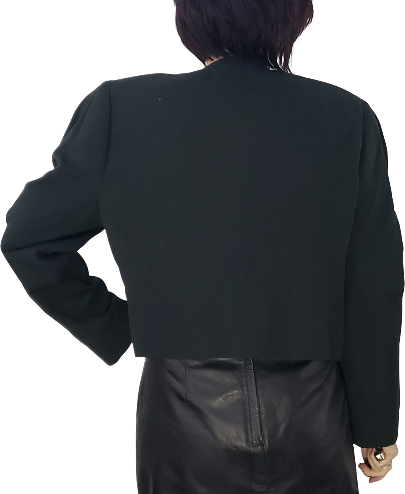 80s Green Cropped Blazer By Doncaster - Image 2