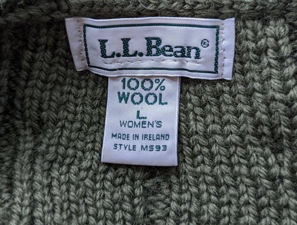 80s Green Wool Pullover Chunky Knit Sweater By L.L. Bean - Image 7