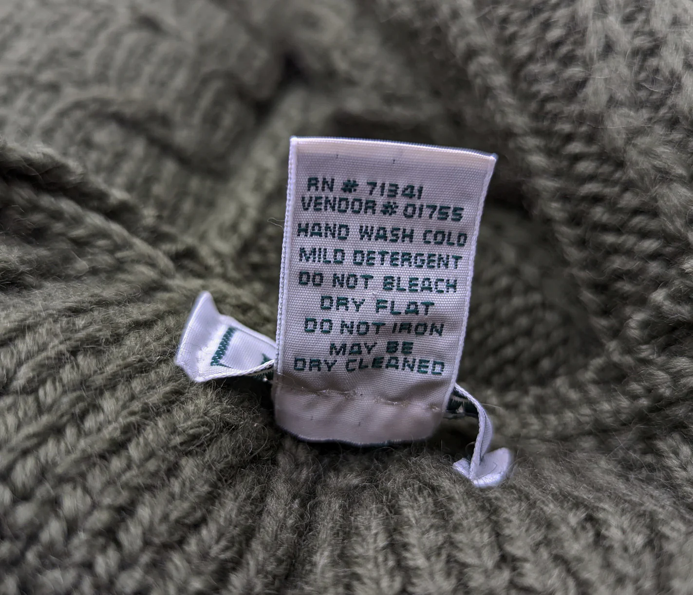 80s Green Wool Pullover Chunky Knit Sweater By L.L. Bean - Image 8
