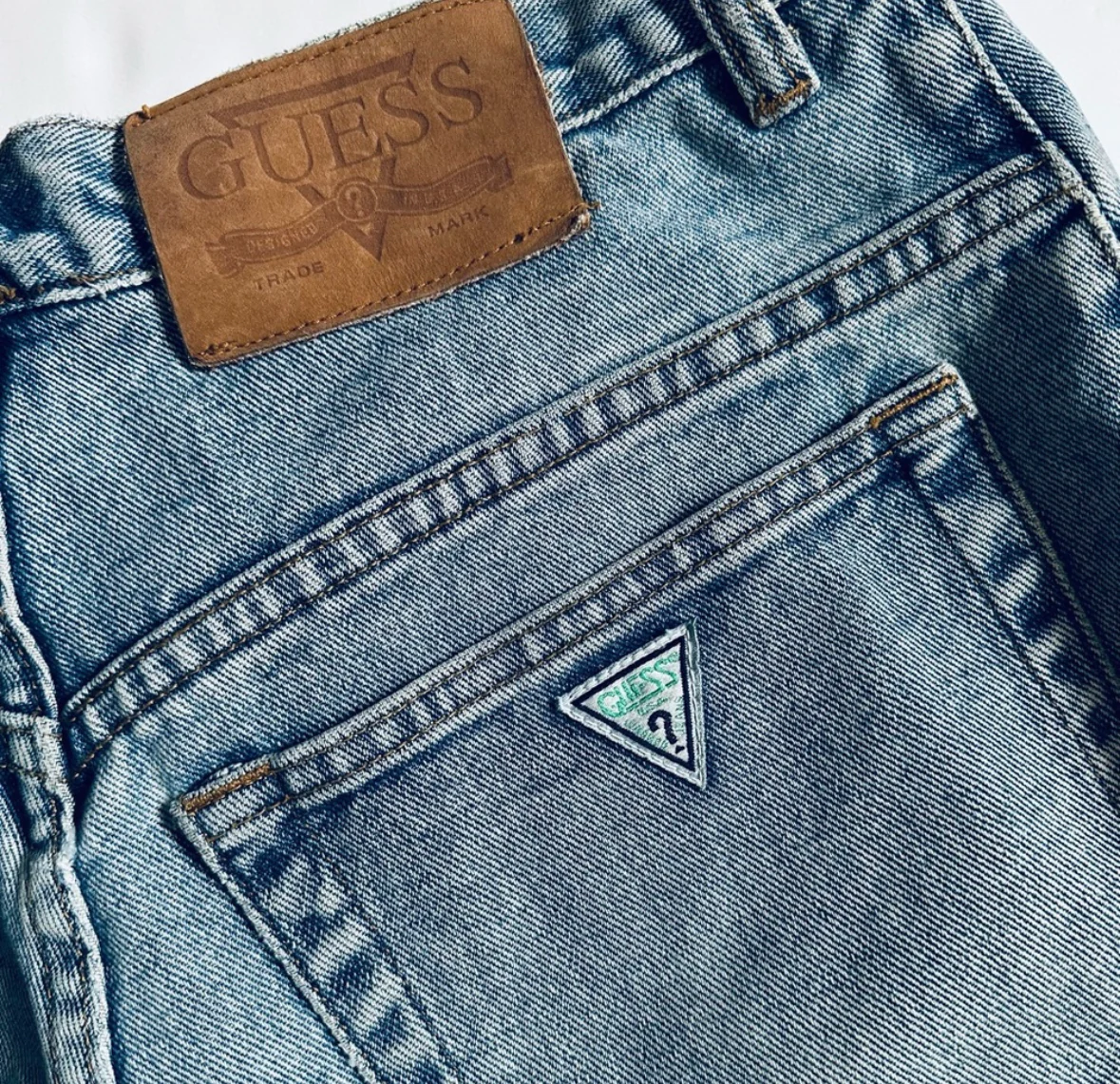 80s Button Fly Straight Lef Unisex Jeans by Guess - Image 8