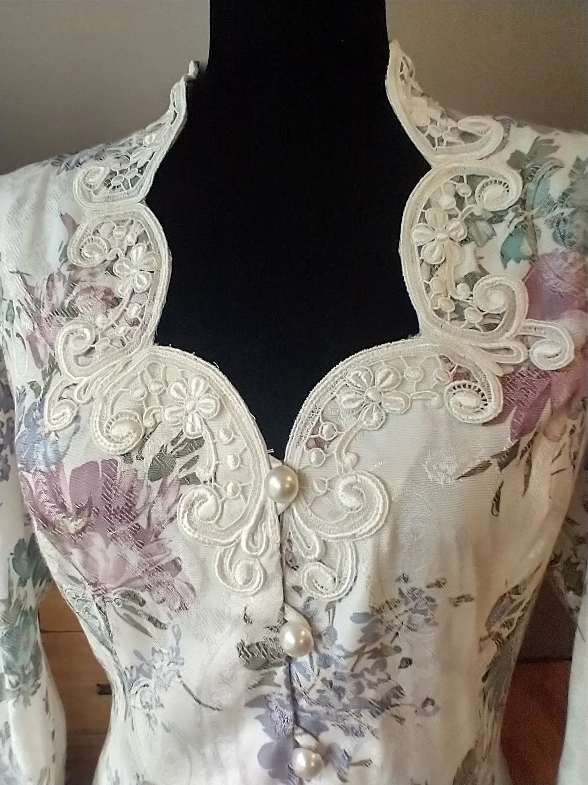 80s Gunne Sax Floral Suit Skirt Blazer Mother of Bride Mother of Groom Wedding Size Small by Scott Mcclintock - Image 4