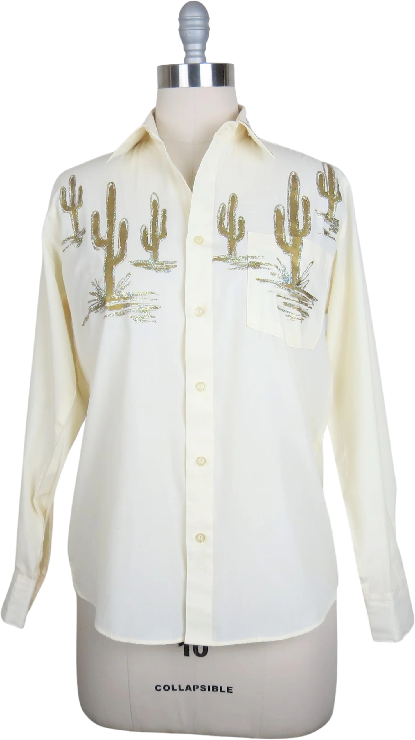 80s Hand Painted Blouse Art To Wear Western Cowgirl By Art Attack