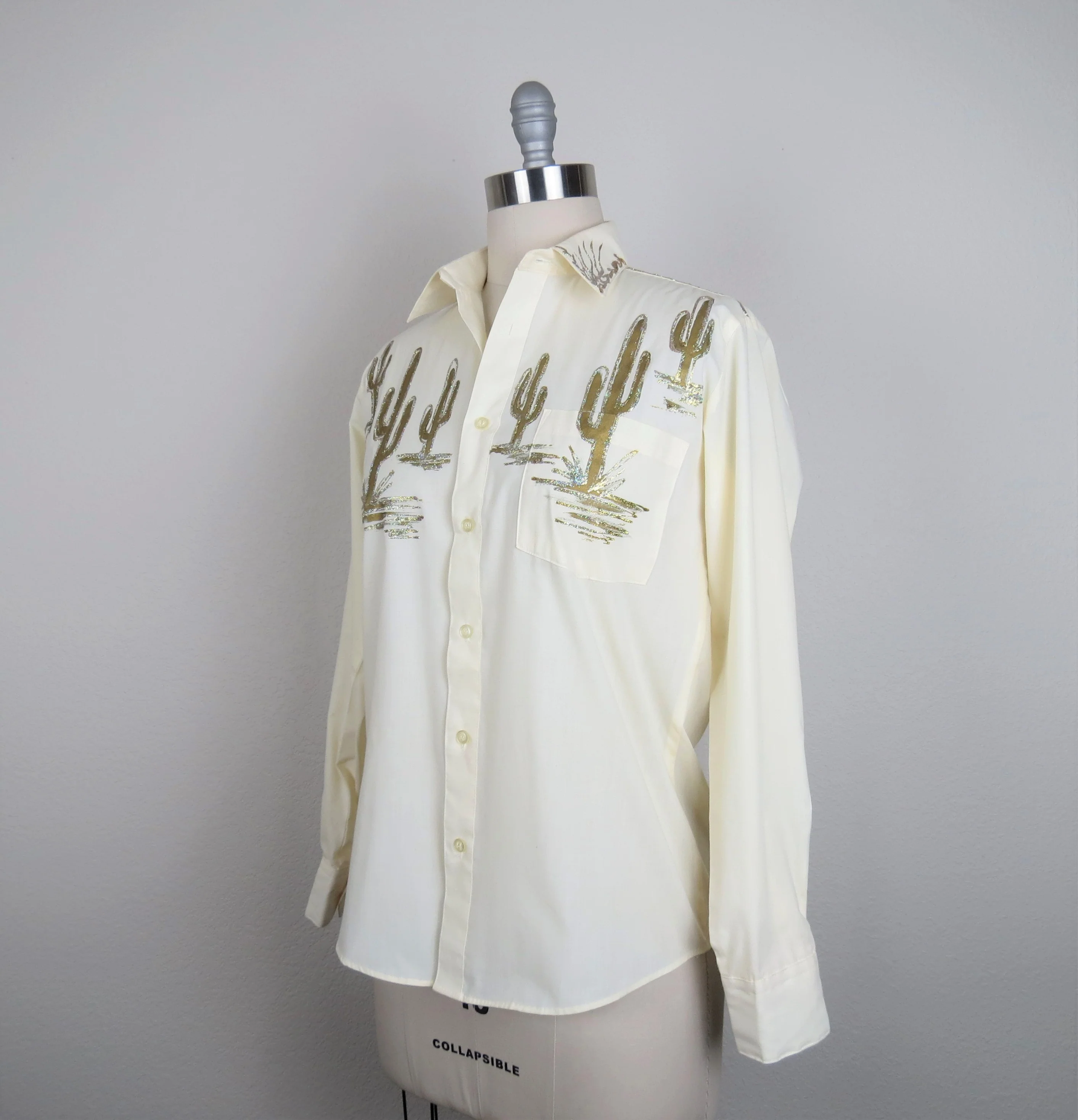 80s Hand Painted Blouse Art To Wear Western Cowgirl By Art Attack - Image 4