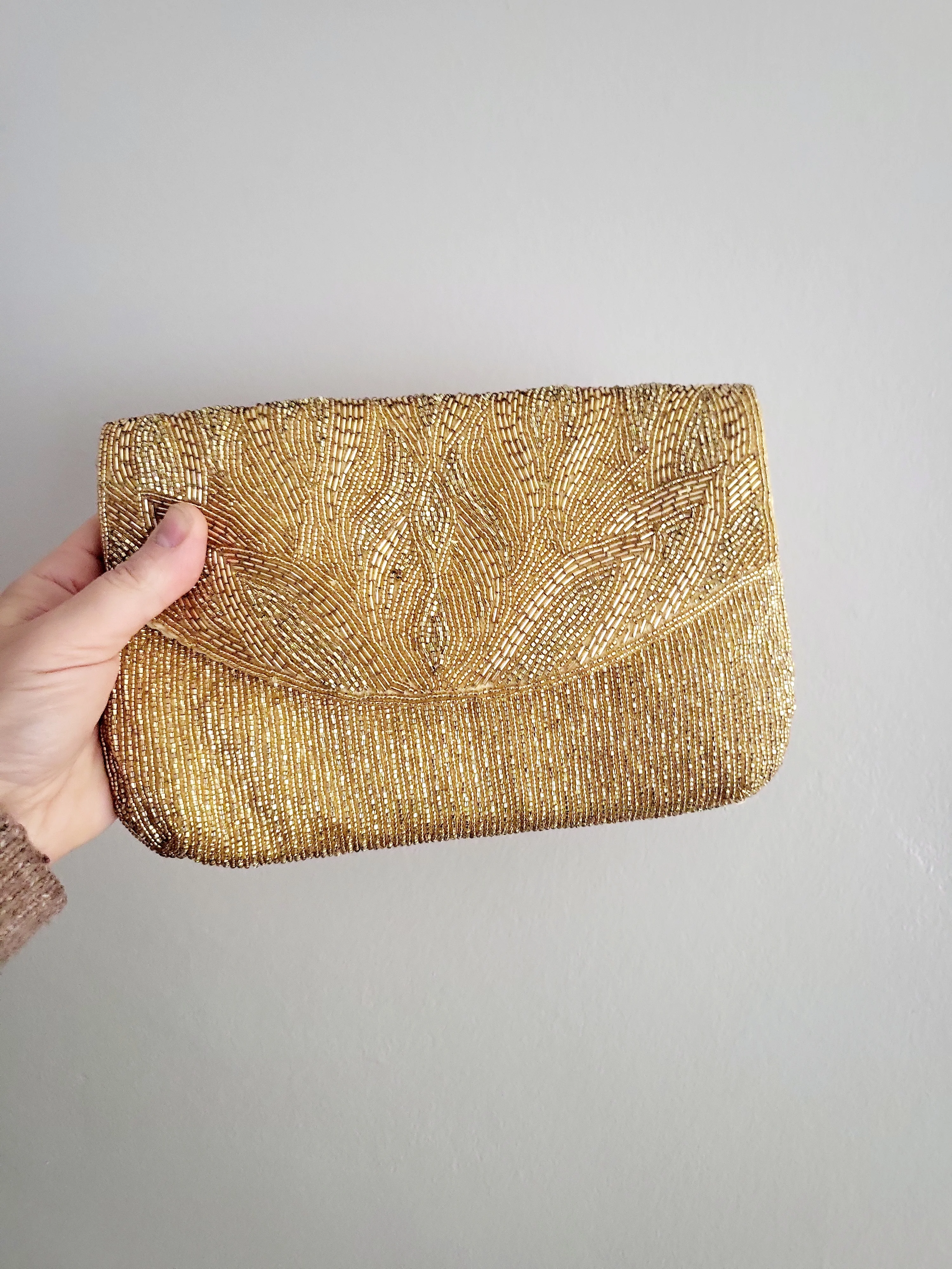 80s Handbeaded Gold Evening Bag By Norstrom - Image 4