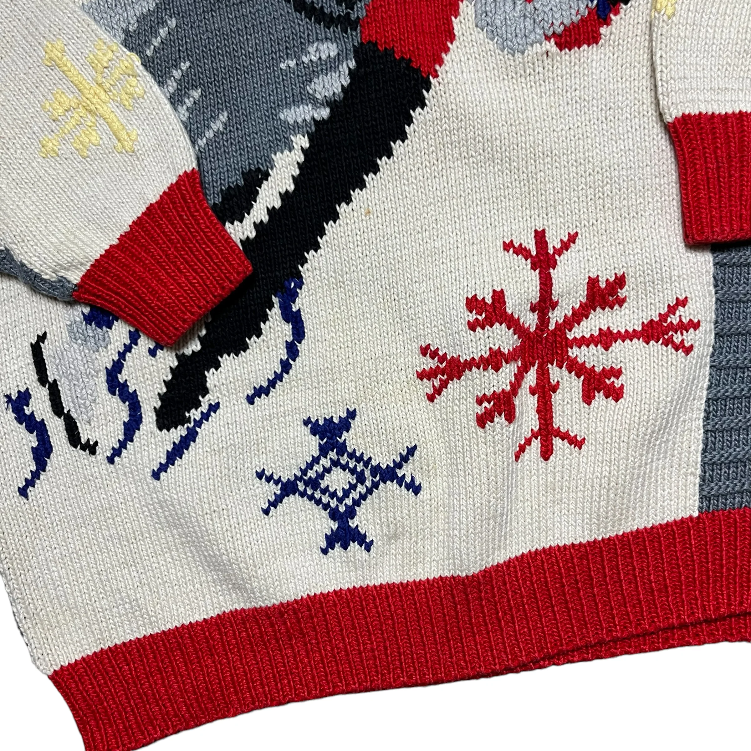 80s Handknit Winter Skii Sweater By Berek - Image 4