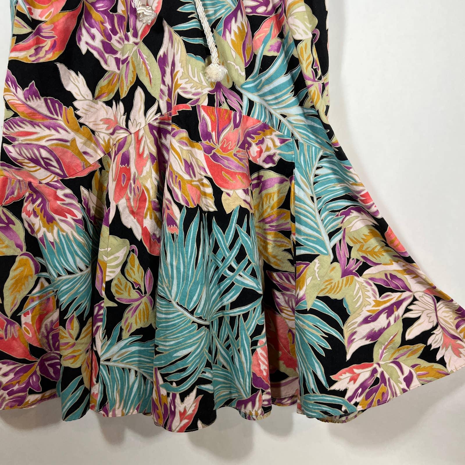80s Hawaiian Short Sleeve Dress Tropical Mulitcolor By Hilo Hattie - Image 10