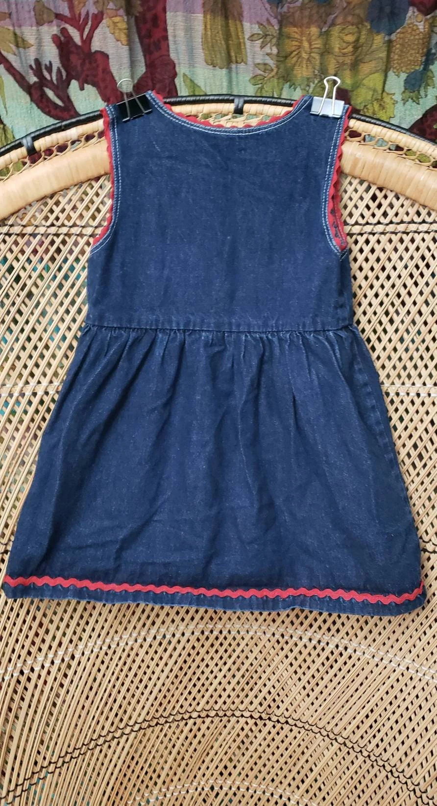 80s Heart Kitty Cats Jean Dress Girls 6 - Image 5