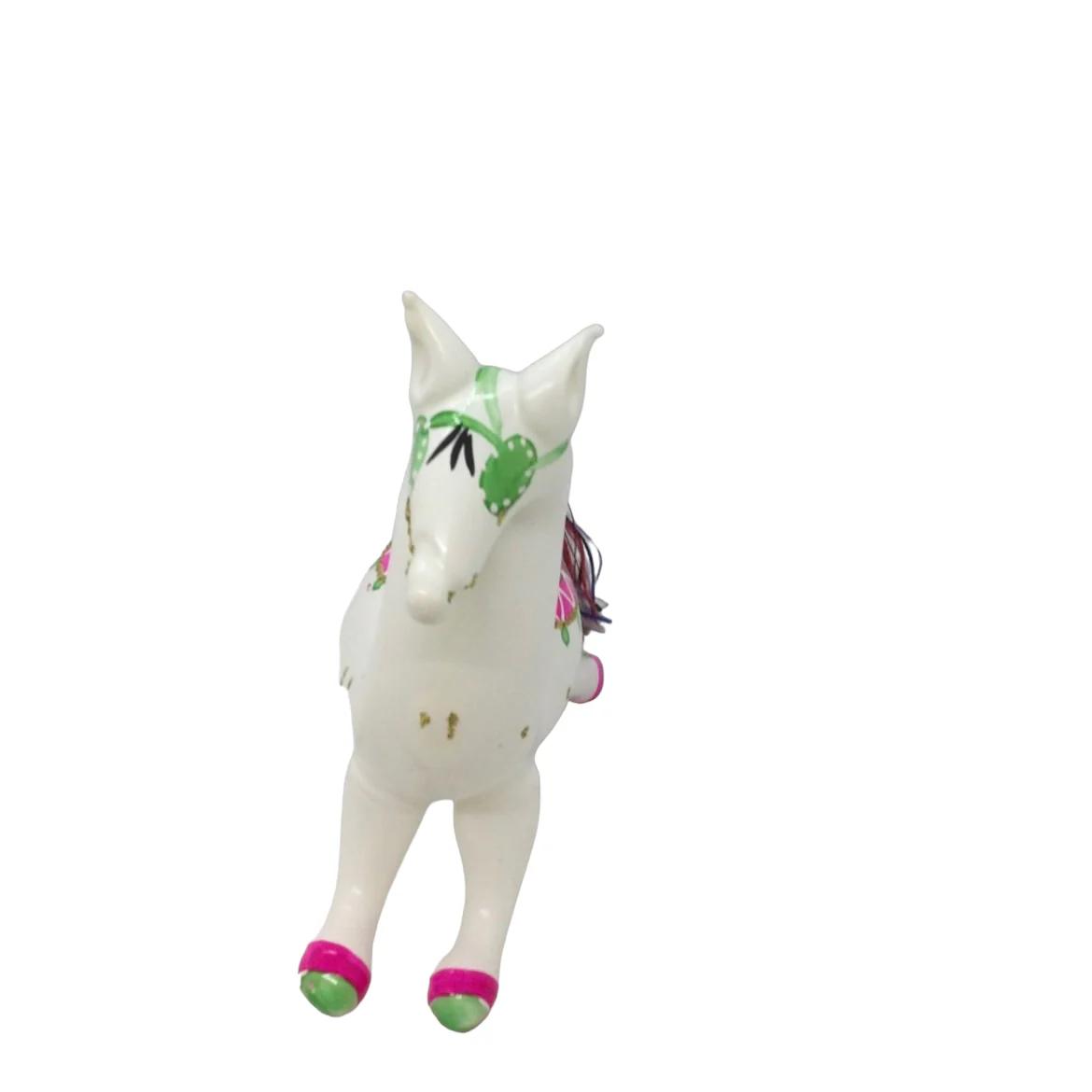 80s Horse Glass Ornament Hand Painted Mouth Blown - Image 5
