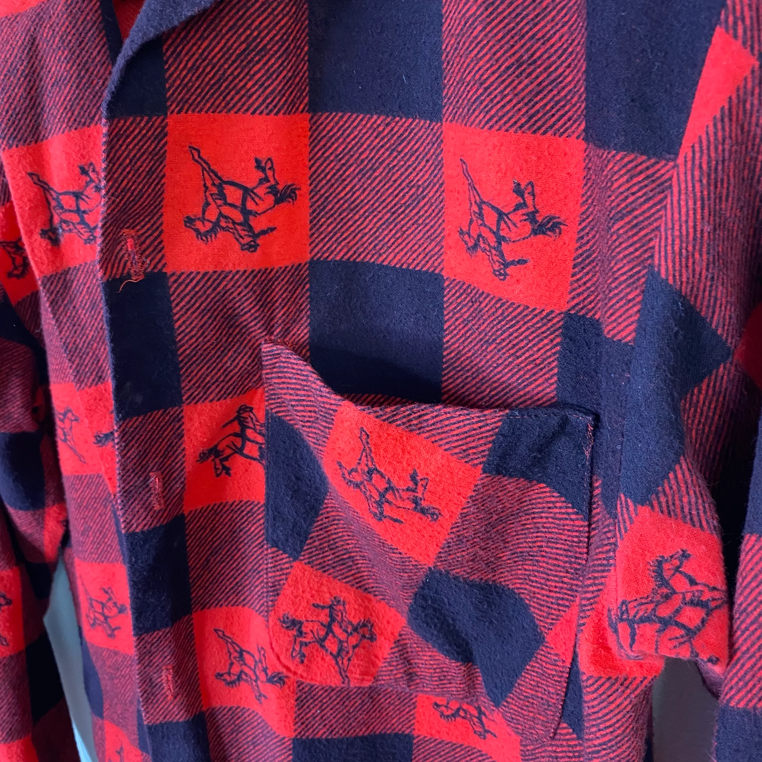 80s Horse Rider Classic Checker Print Flannel Shirt By Bonhomme - Image 5