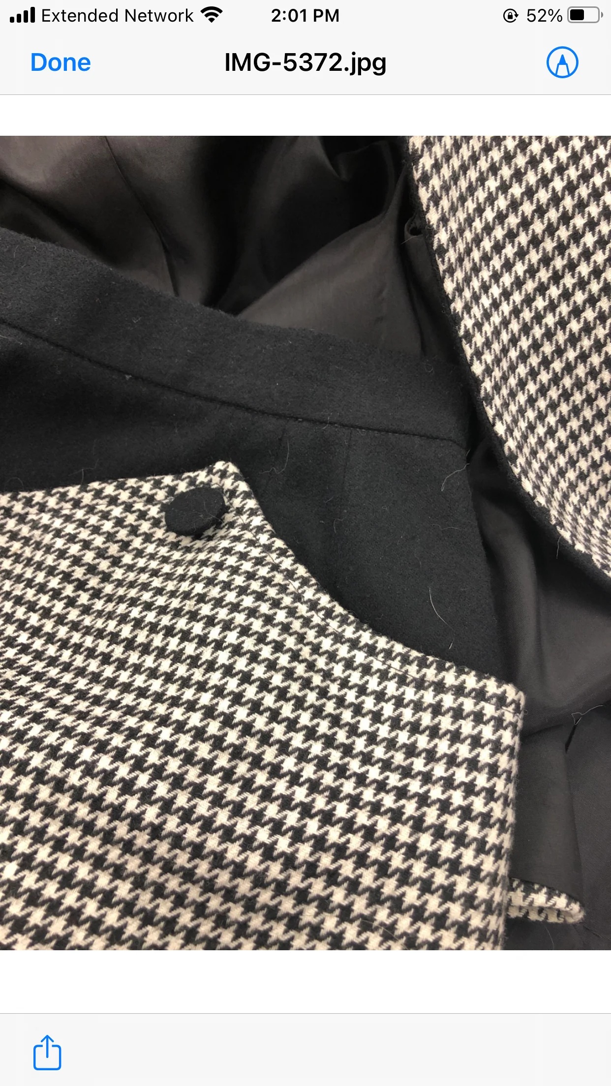 80s Houndstooth Black And White Asymmetrical Wool Suit by Suits Galore - Image 8