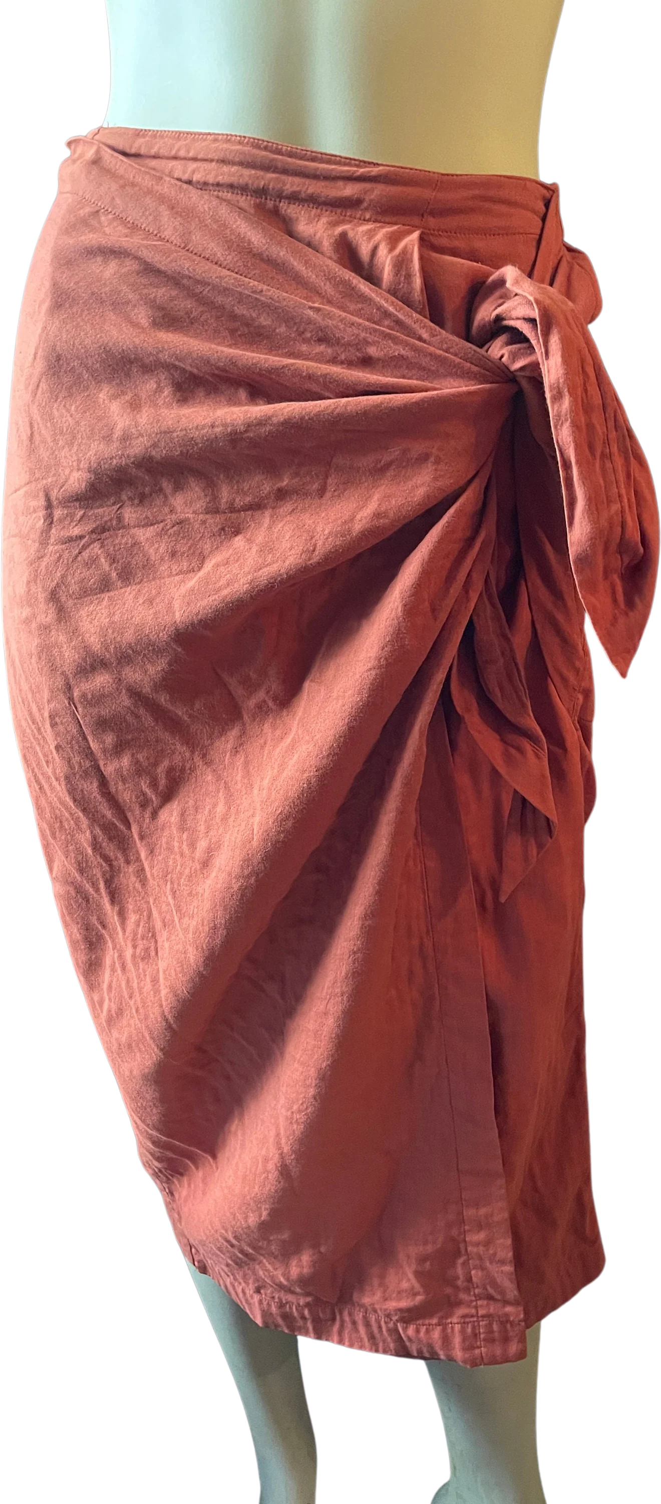 80s Iconic Issey Miyake Rust Color Skirt Very Collectable Soft Cotton
