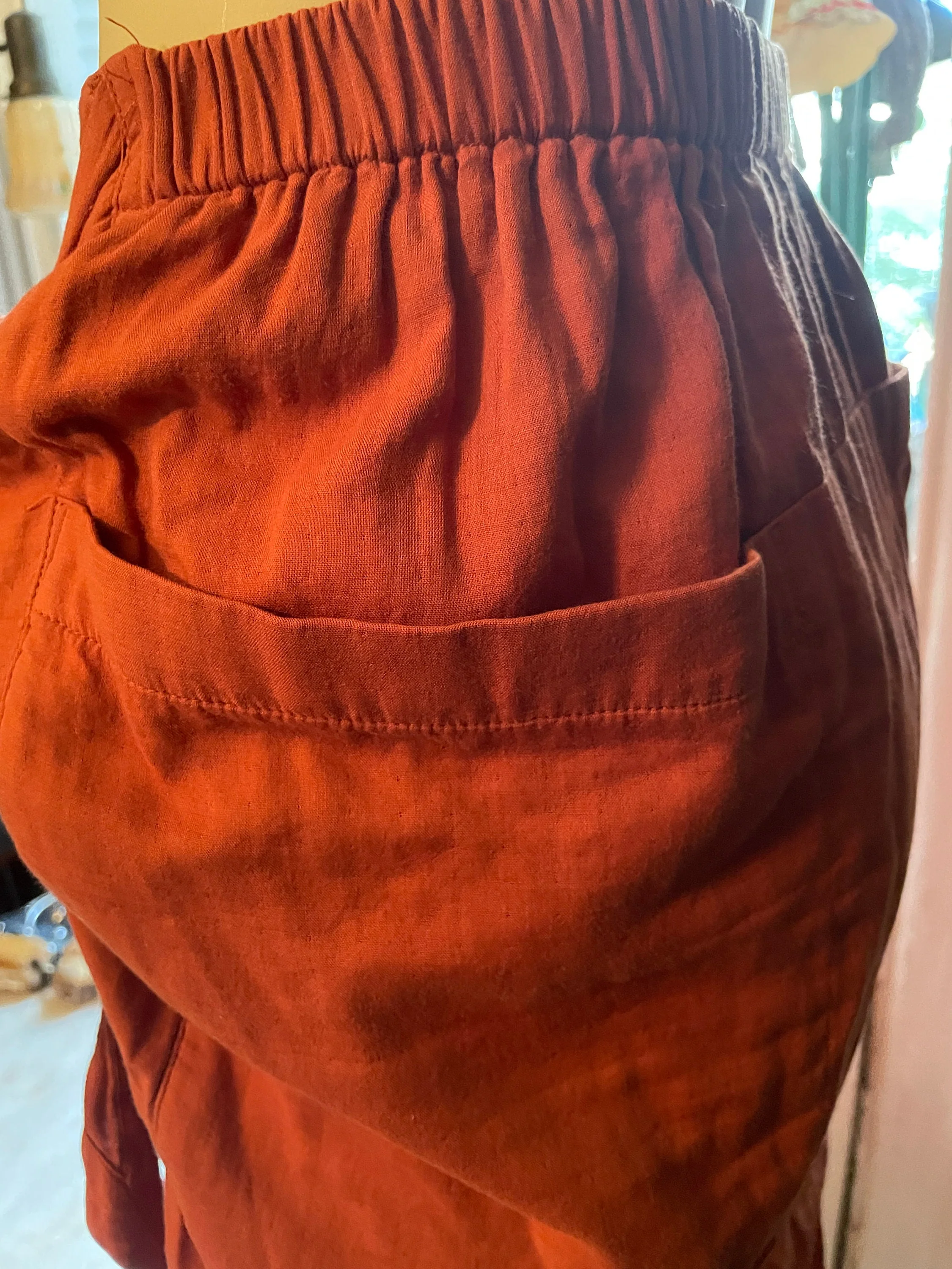 80s Iconic Issey Miyake Rust Color Skirt Very Collectable Soft Cotton - Image 3