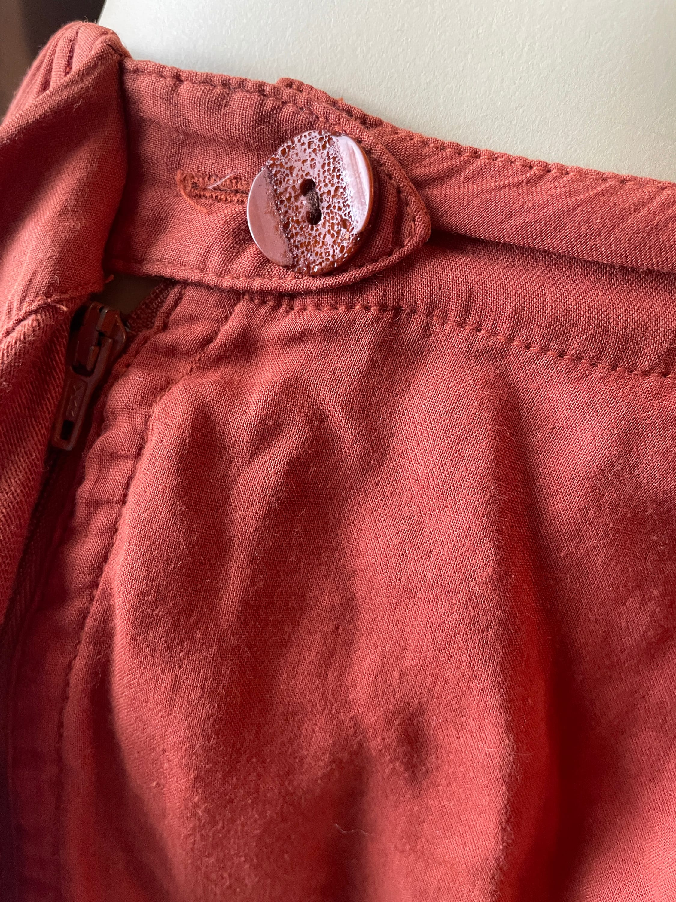 80s Iconic Issey Miyake Rust Color Skirt Very Collectable Soft Cotton - Image 4