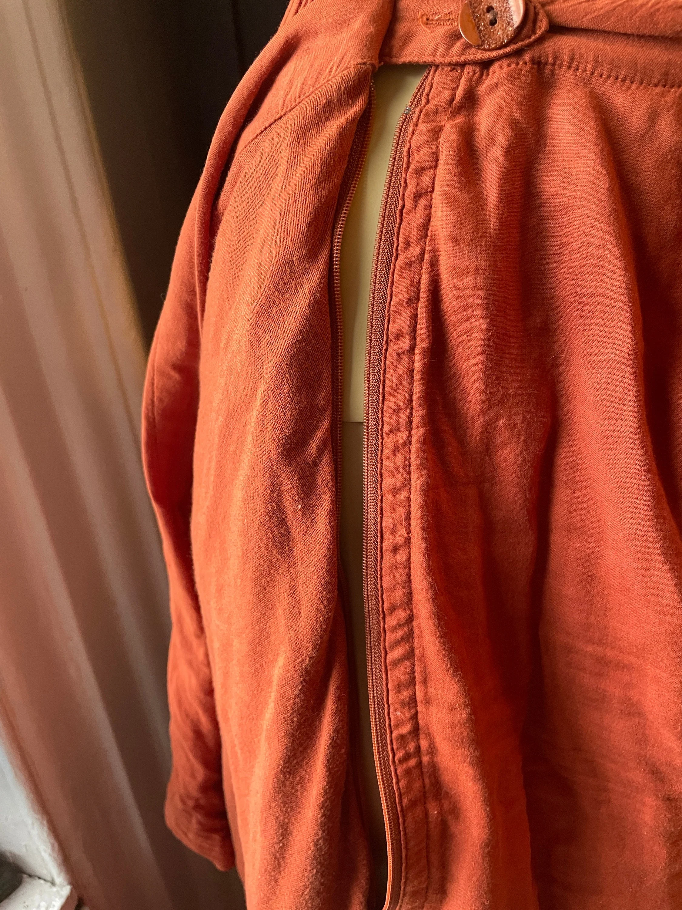 80s Iconic Issey Miyake Rust Color Skirt Very Collectable Soft Cotton - Image 5