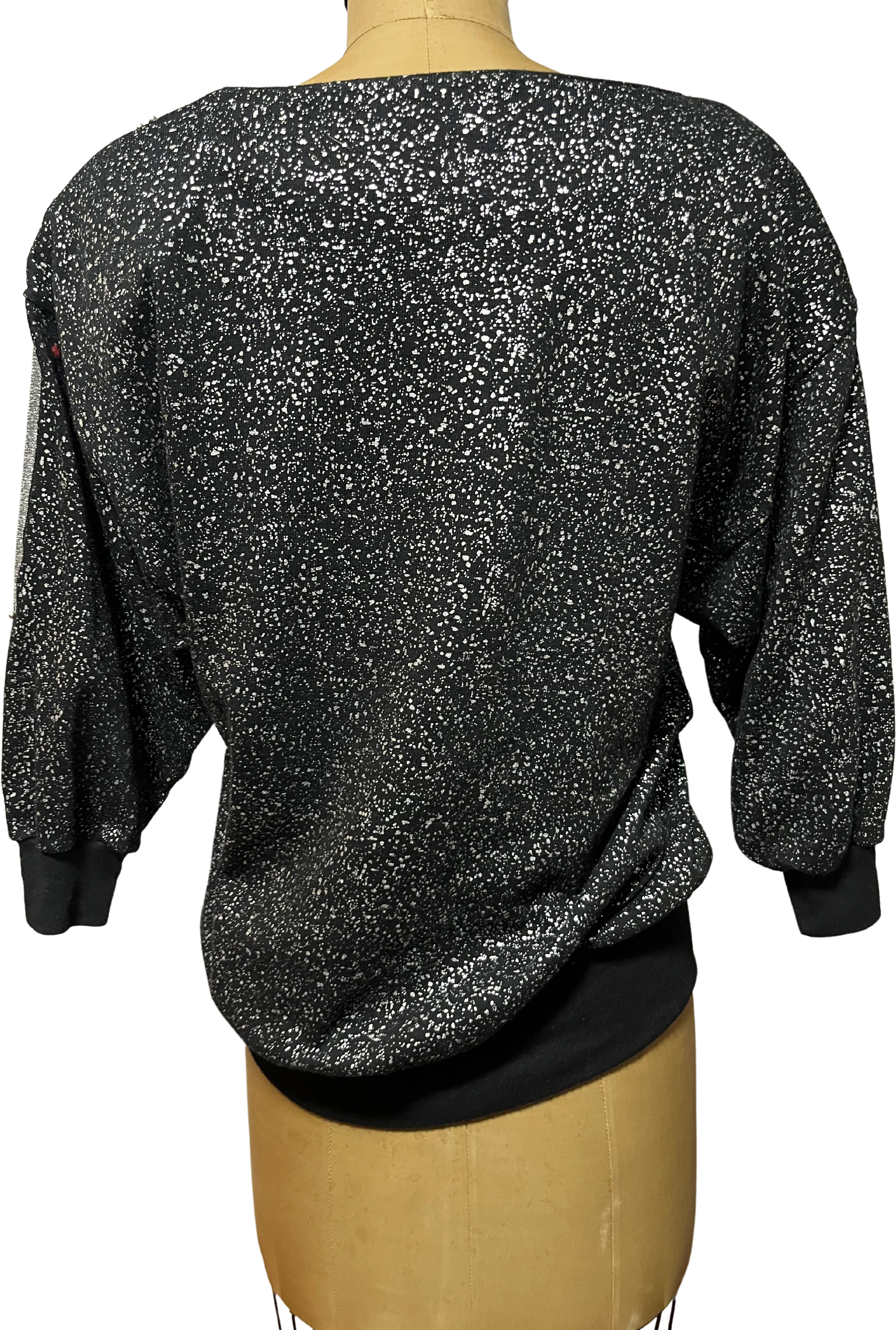 80s Iconic Studded Metallic And Lace Sweater Chic By Bonnie and Bill by Holly - Image 2