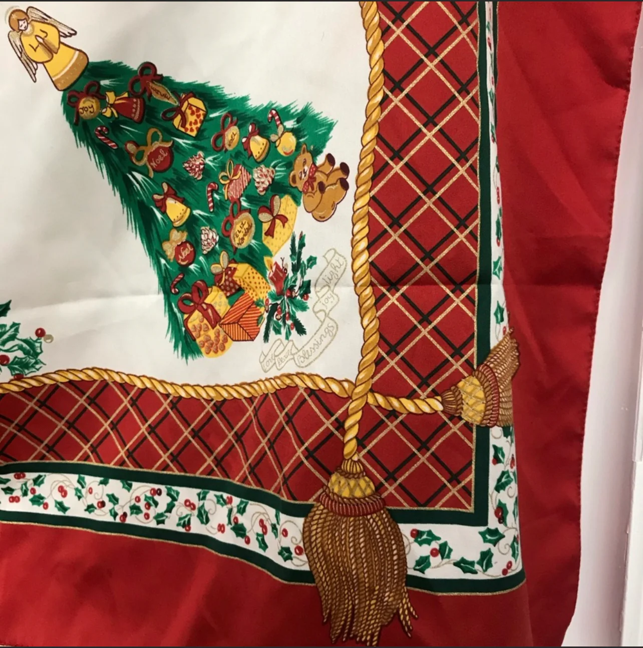 80s Italian Christmas Scarf - Image 3