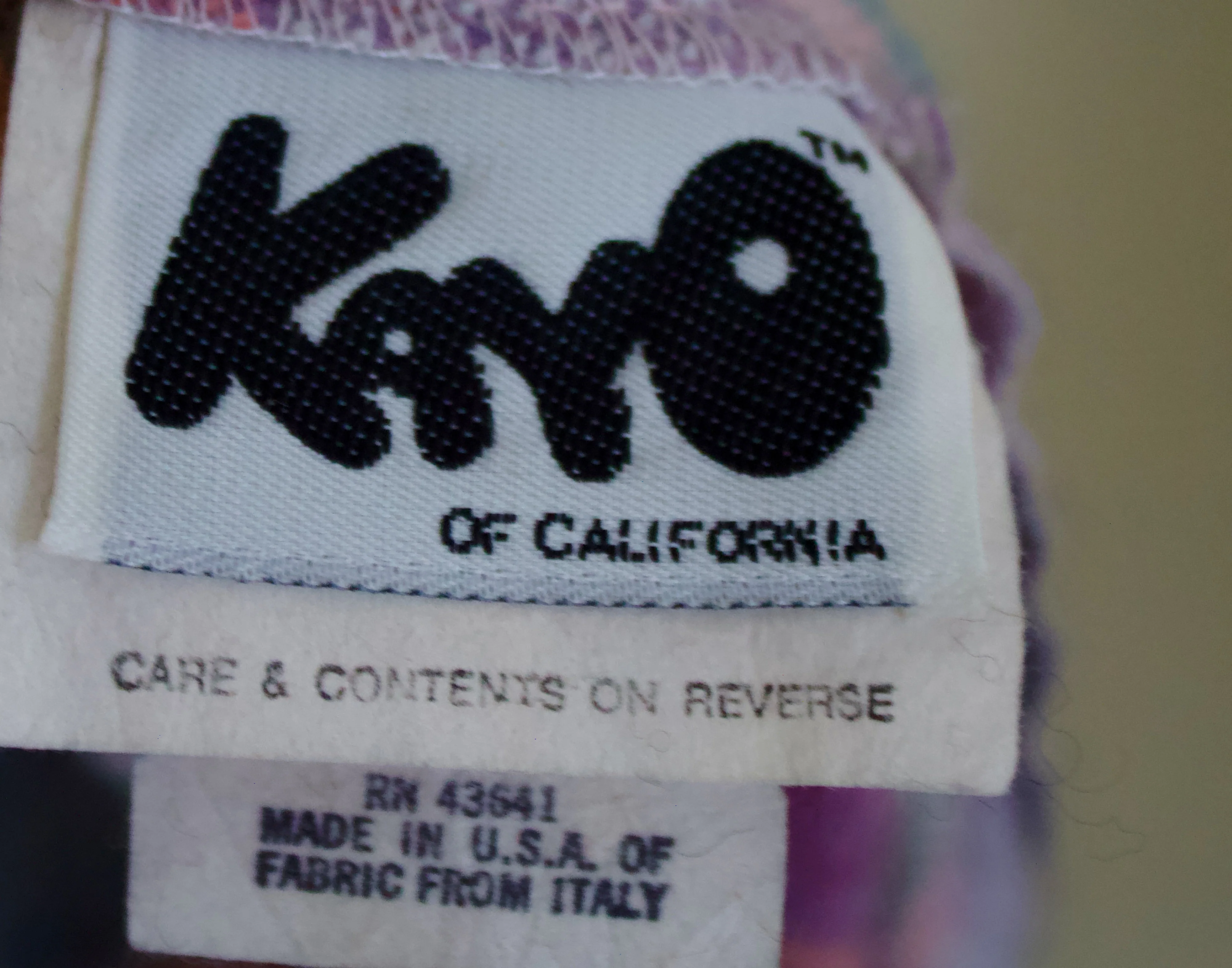 80s Italian Wool Blend Mid Length Skirt with Pink Buttons In Blue Pink and White Flannel by Kayo - Image 6