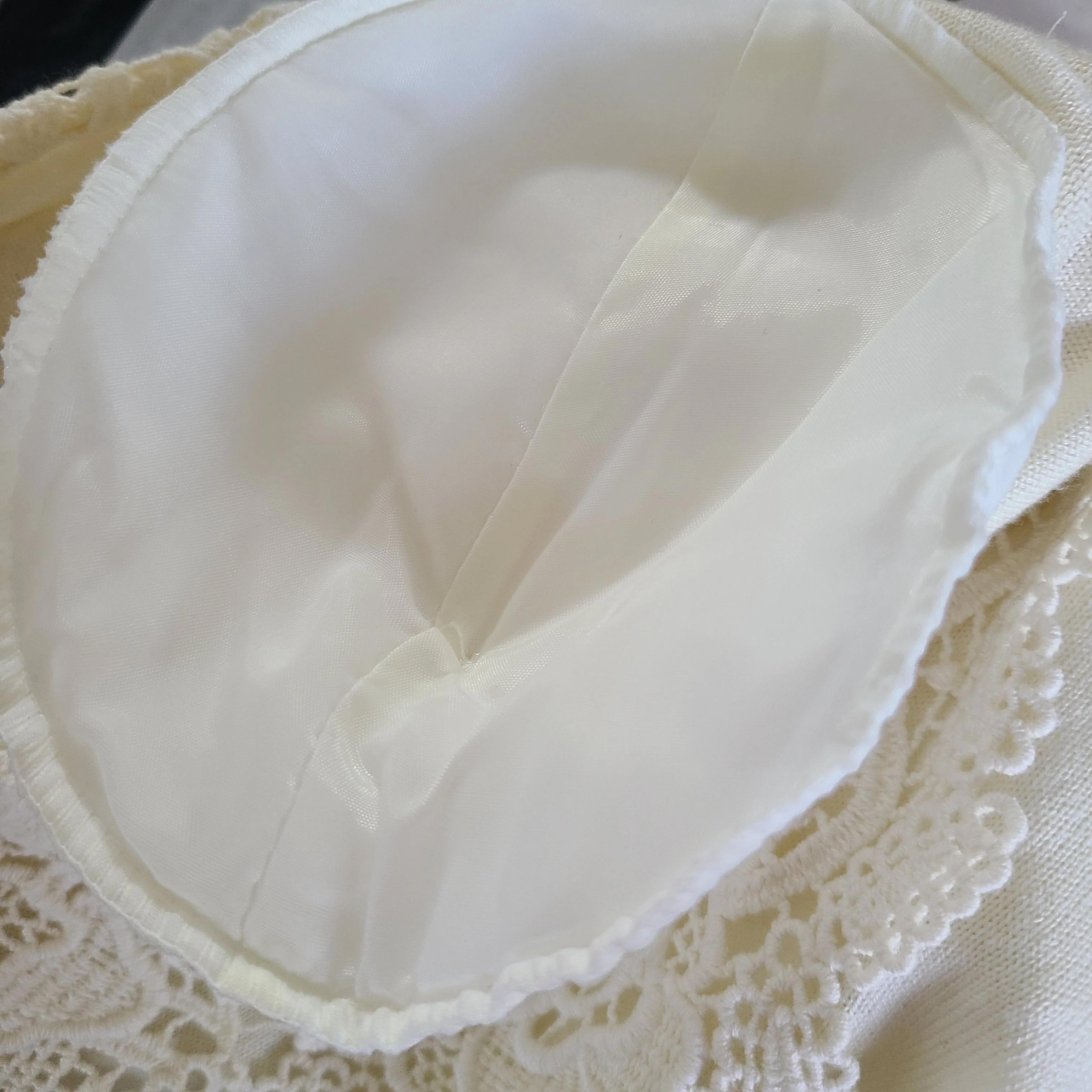 80s Ivory Lace Collar Surplice Sweater By Together - Image 7