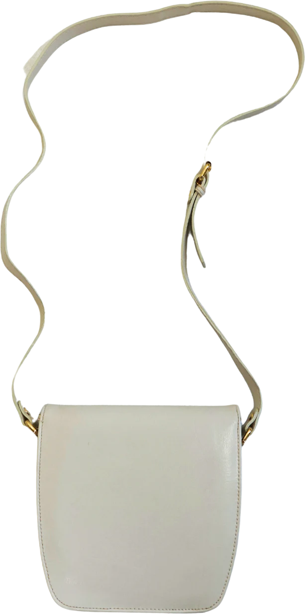 80s Ivory Leather Alligator Metal Closure Shoulder Bag By Great Bags - Image 2