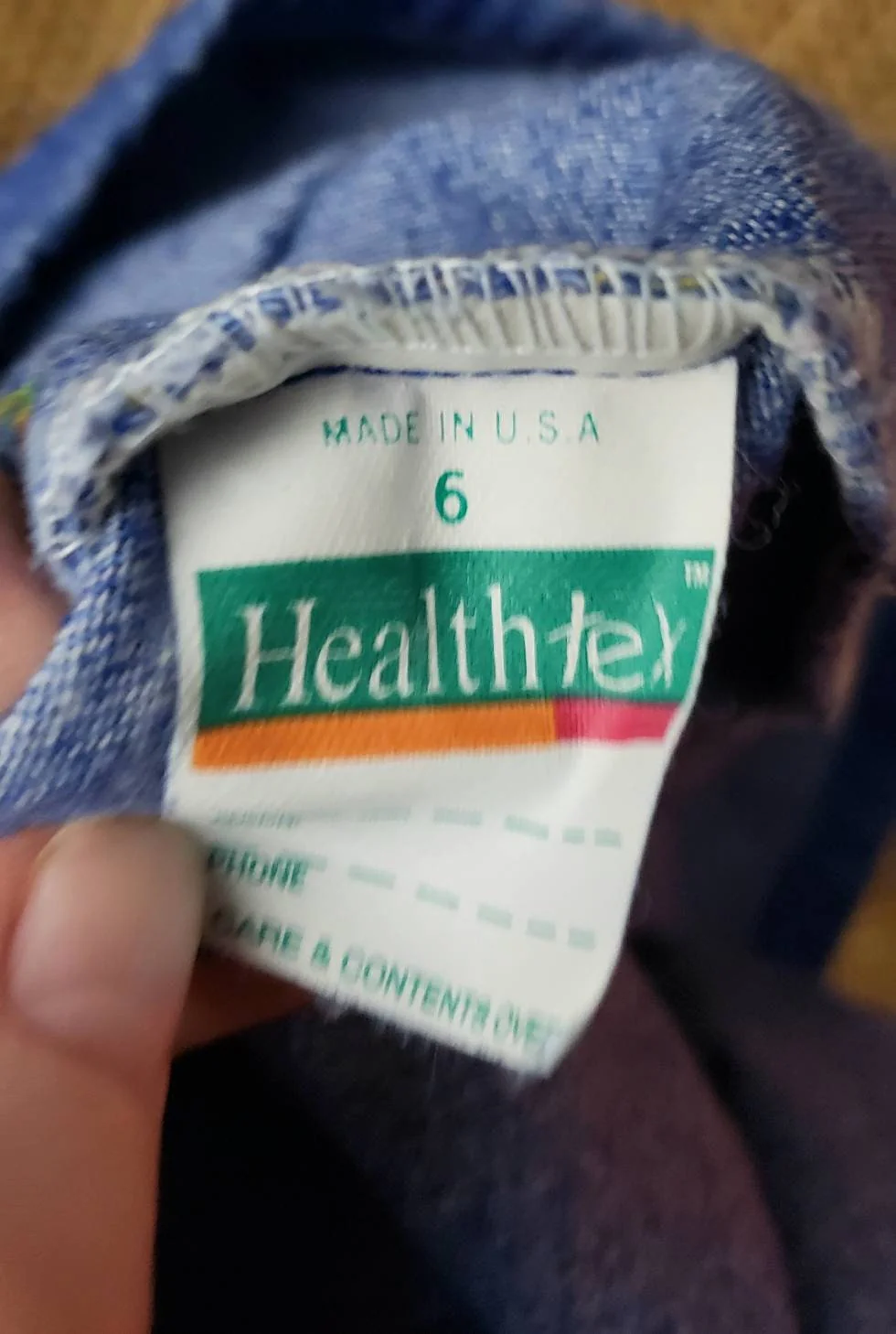 80s Jean Dress with Pockets and Rainbow Stitching by Healthtex Girl by Healthtex - Image 8