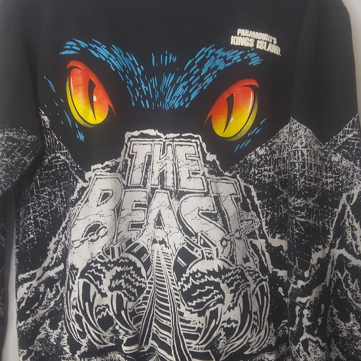 80s Kings Islands The Beast Graphic Sweatshirt By Paramount Parks - Image 3