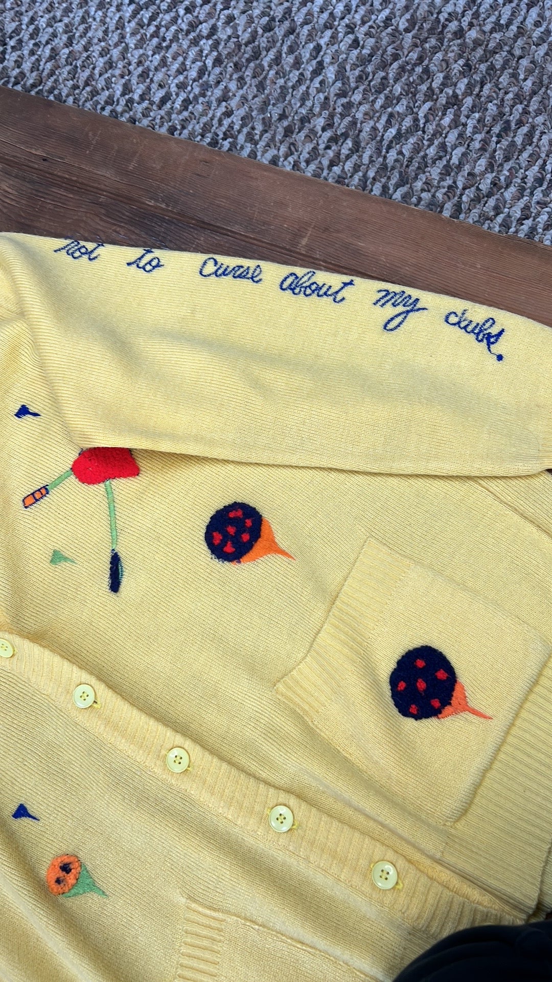80s Ladies Cardigan Golf By La Mode Du Golf - Image 3
