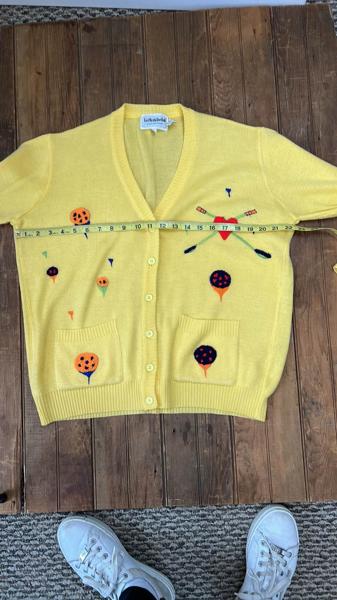 80s Ladies Cardigan Golf By La Mode Du Golf - Image 5