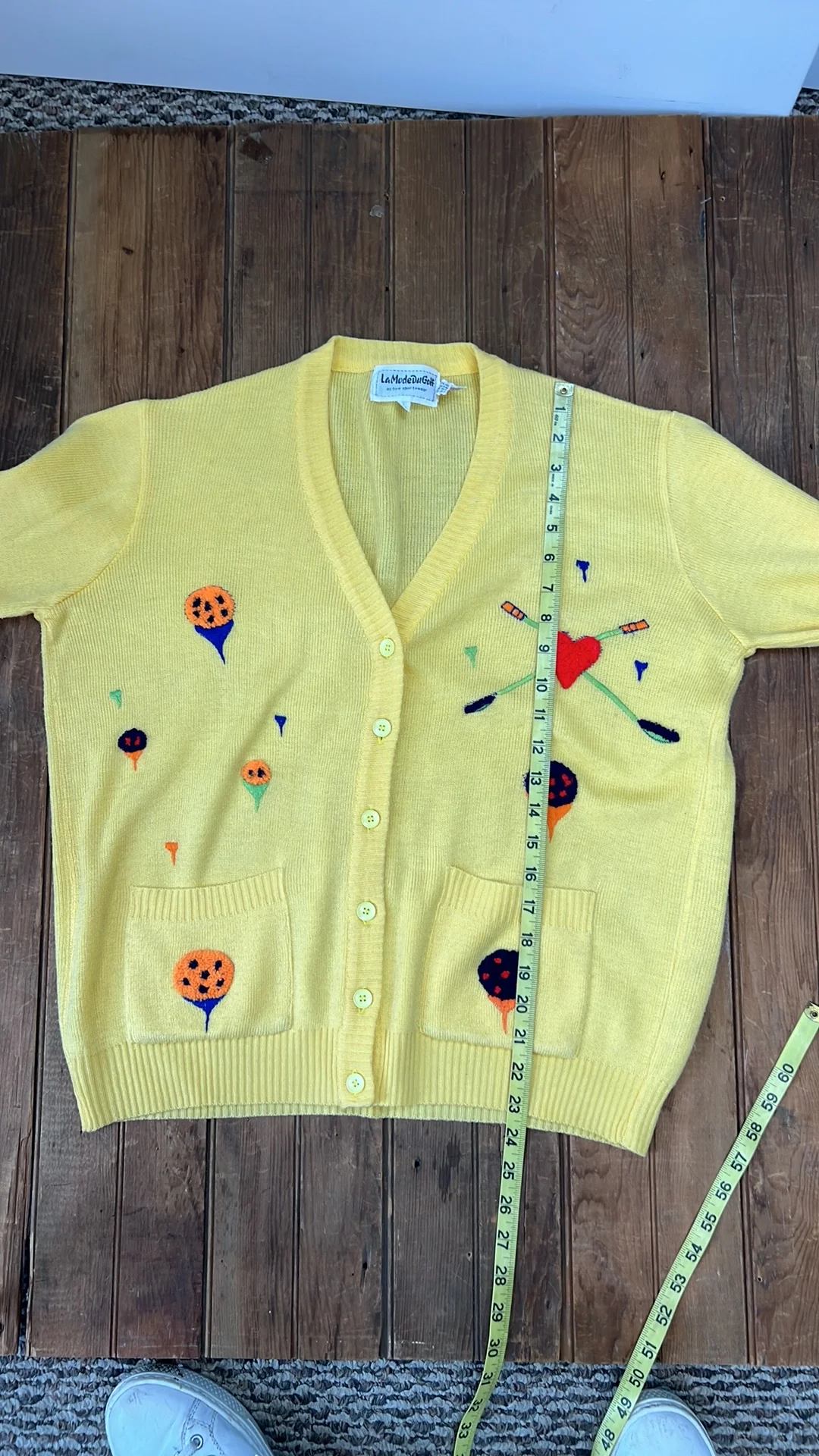 80s Ladies Cardigan Golf By La Mode Du Golf - Image 7