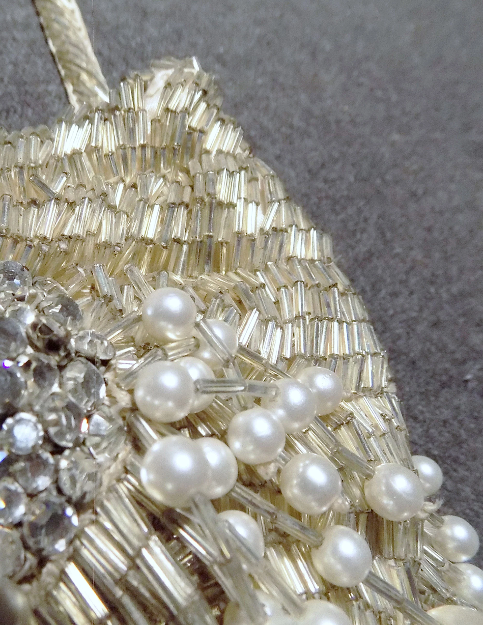 80s Las Vegas Show Girl Costume Melinda The Magician Stage Costume Small Hand Made Peals Beads - Image 4