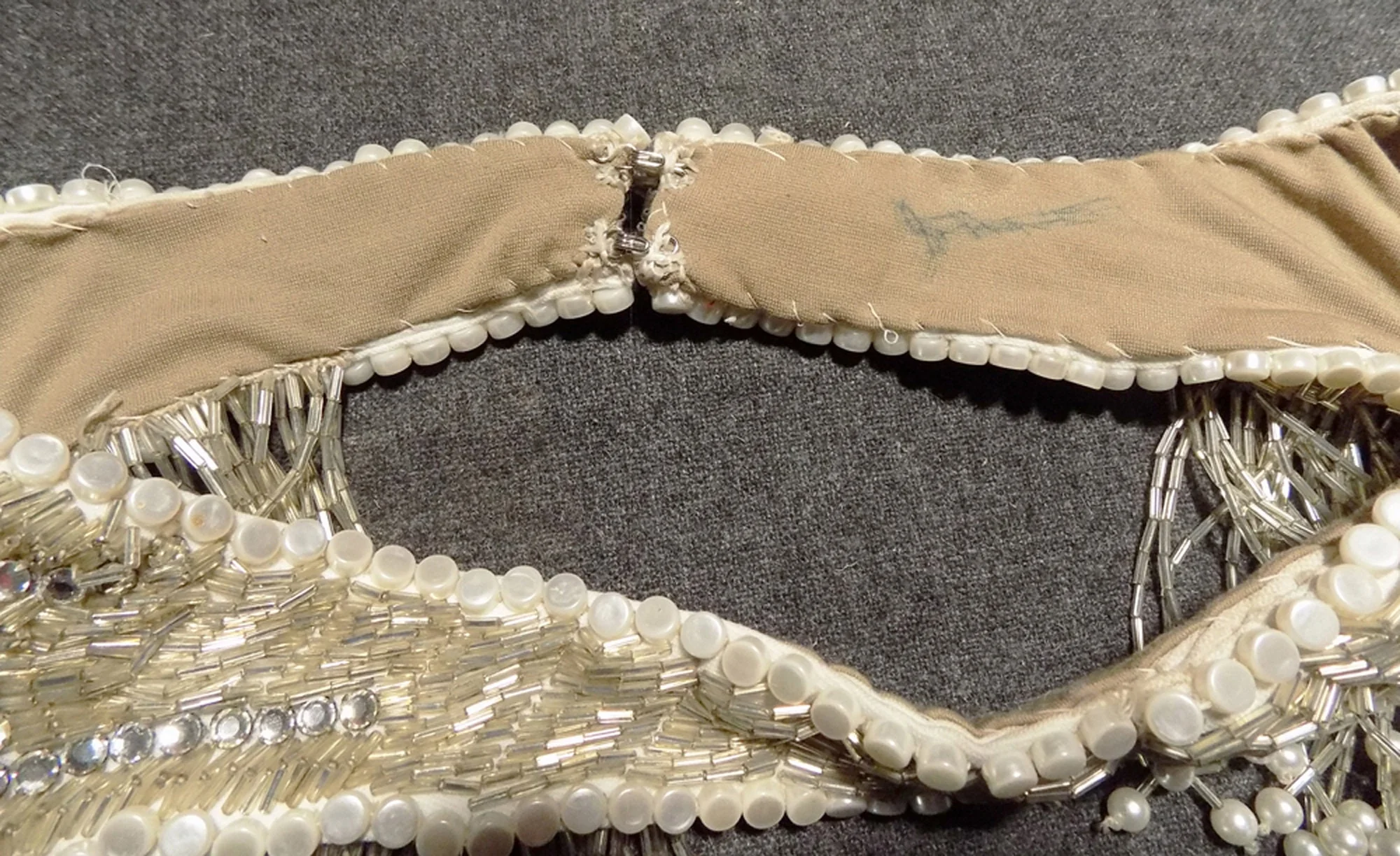 80s Las Vegas Show Girl Costume Melinda The Magician Stage Costume Small Hand Made Peals Beads - Image 6