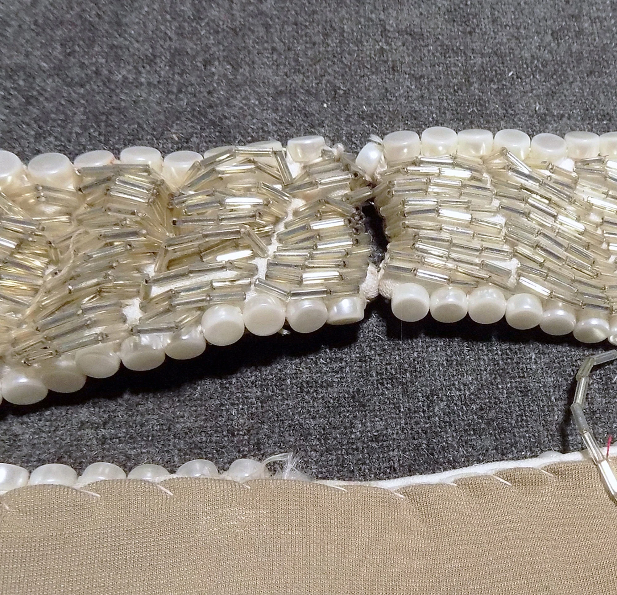 80s Las Vegas Show Girl Costume Melinda The Magician Stage Costume Small Hand Made Peals Beads - Image 7
