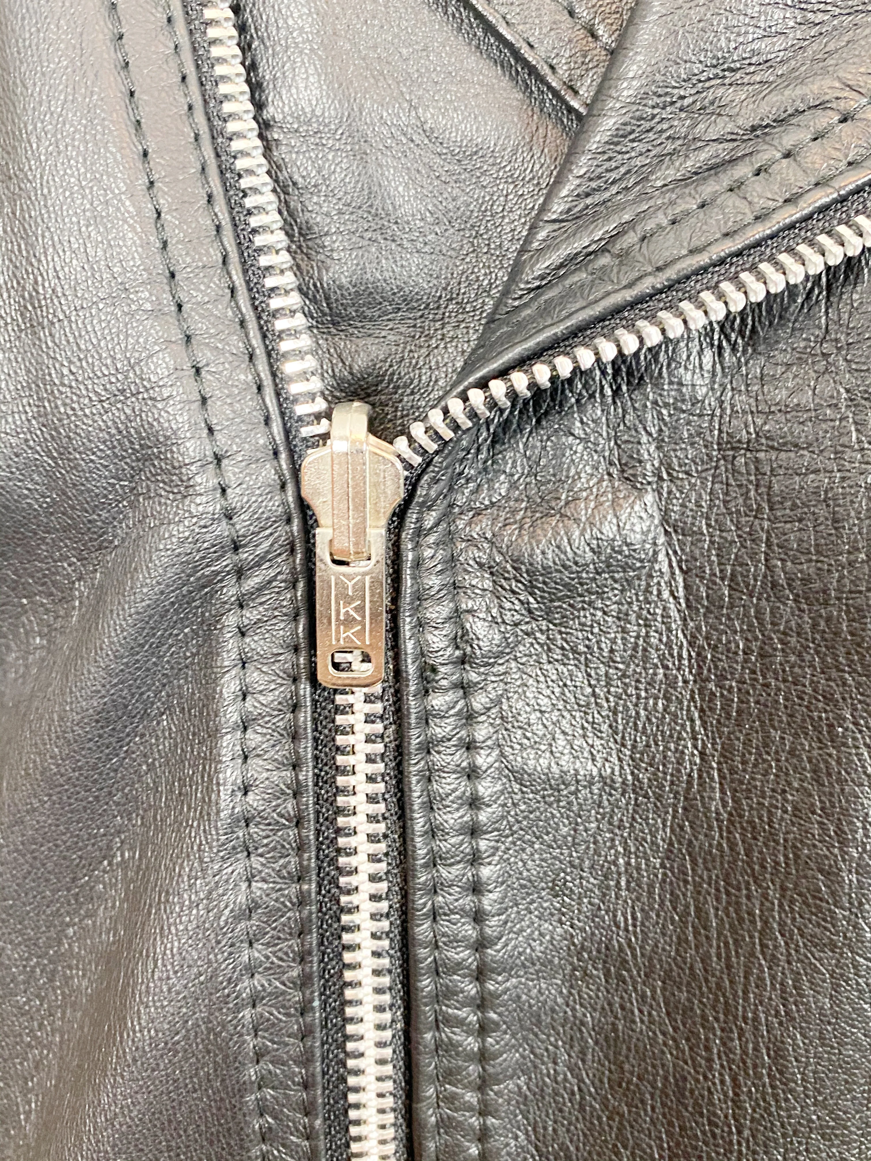 80s Leather Motorcycle Jacket - Image 4