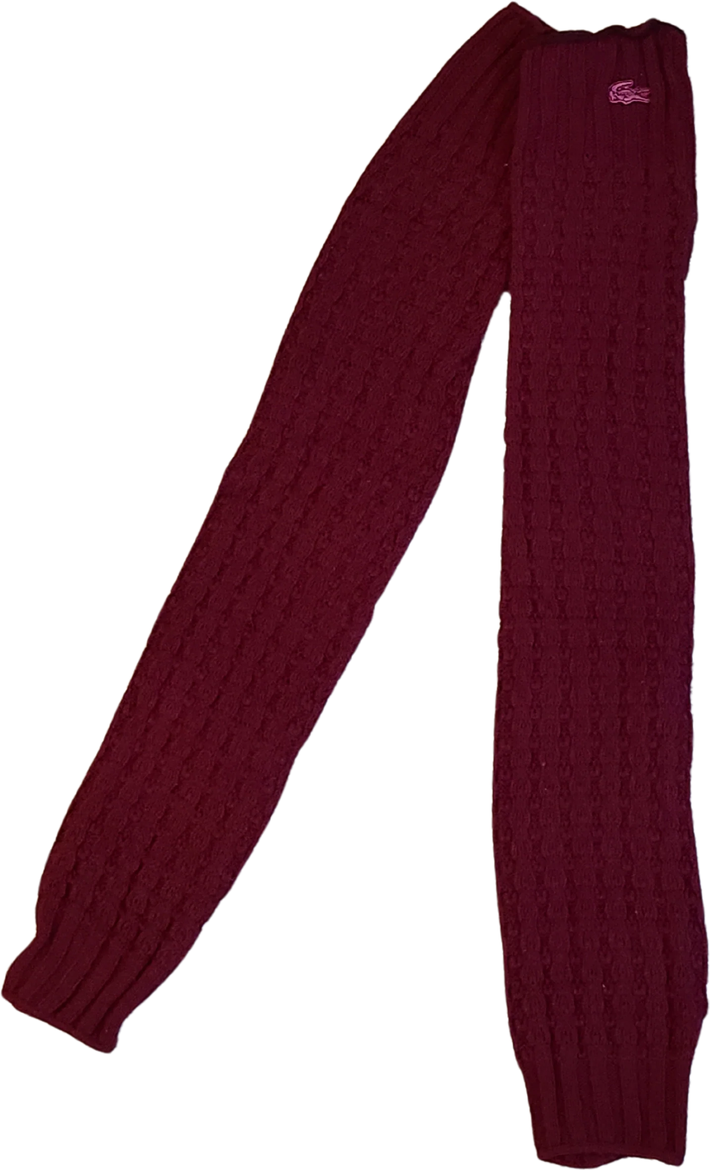 80s Legwarmers Tall Maroon Sweater Knit 28" By Izod Lacoste - Image 2