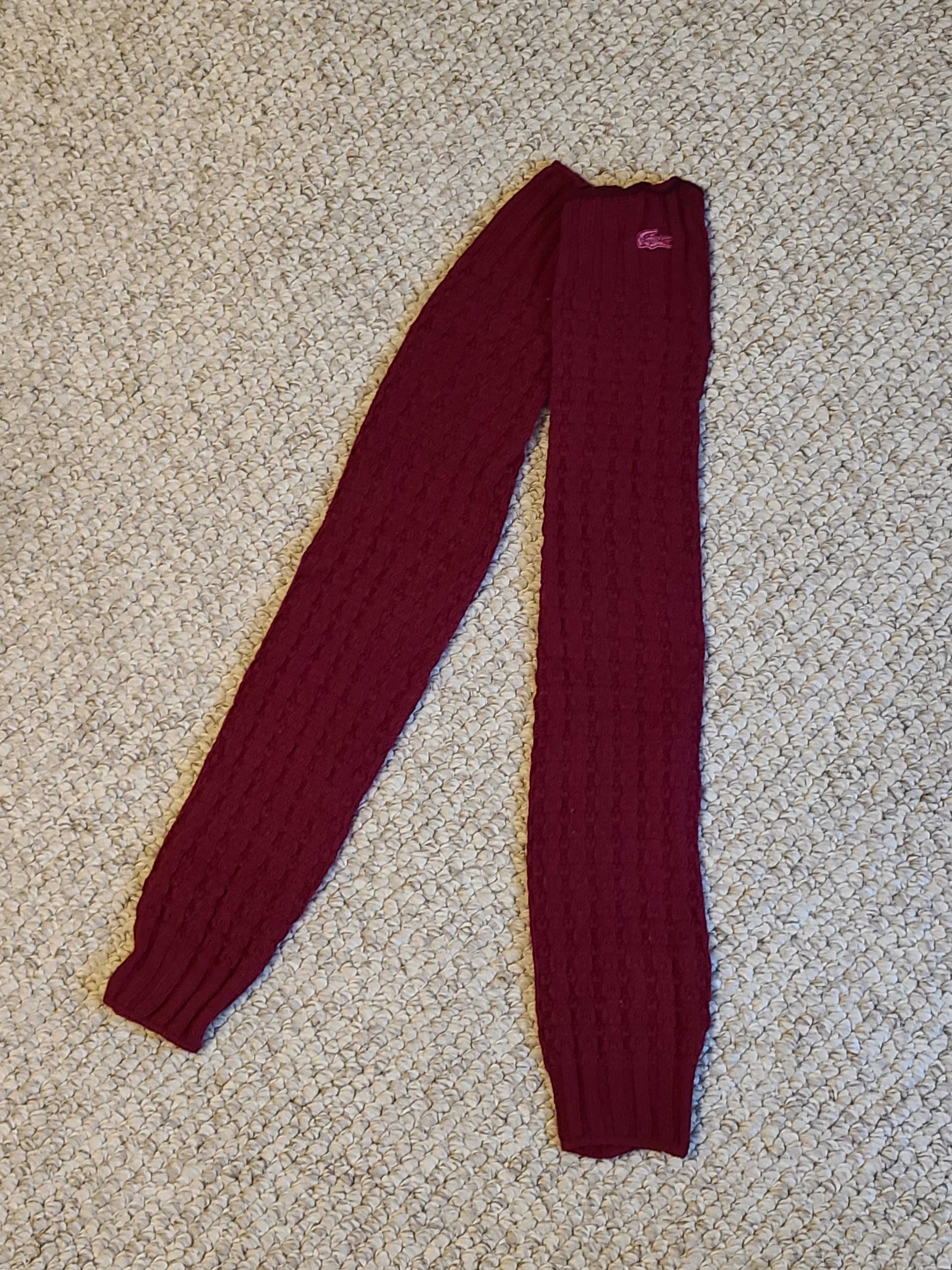 80s Legwarmers Tall Maroon Sweater Knit 28" By Izod Lacoste - Image 5