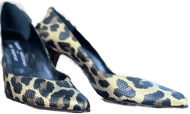 80s Leopard Embossed Heels 6.5n By Stuart Weitzman Mr Seymour