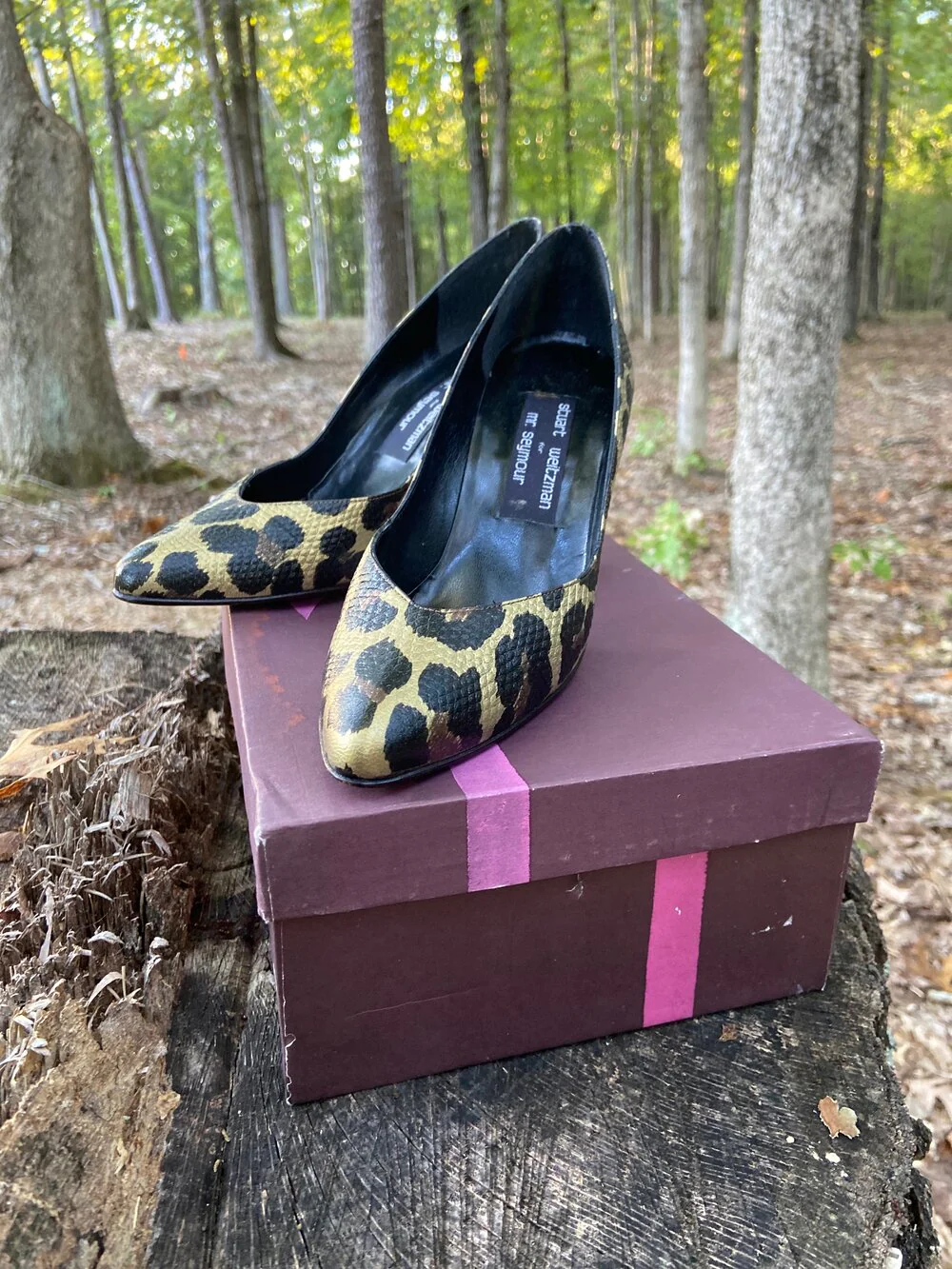 80s Leopard Embossed Heels 6.5n By Stuart Weitzman Mr Seymour - Image 3
