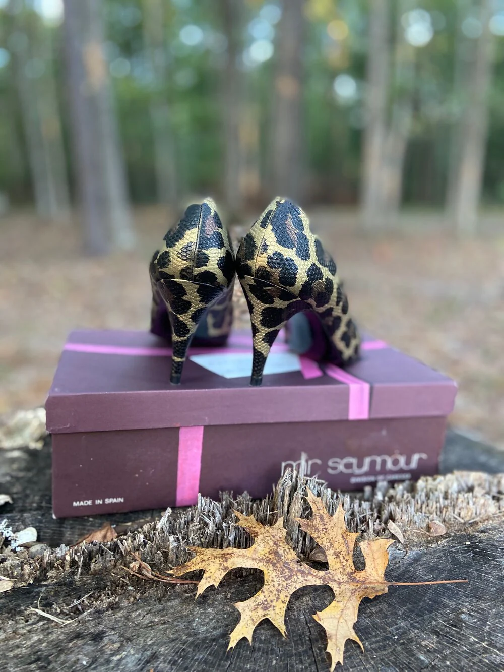 80s Leopard Embossed Heels 6.5n By Stuart Weitzman Mr Seymour - Image 4